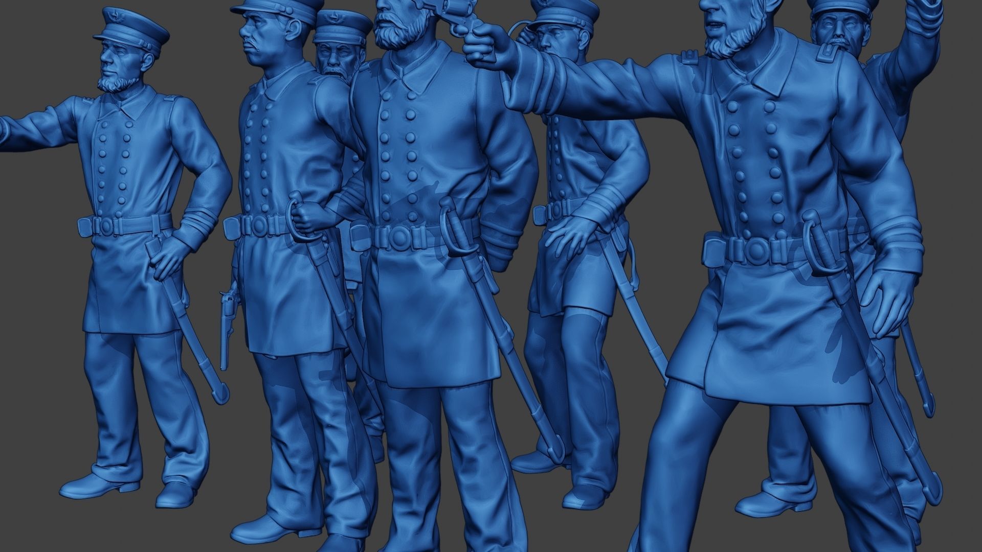 American Naval Officers Civil War Union Pack 1 ACWUS1 3D Model Collection_25