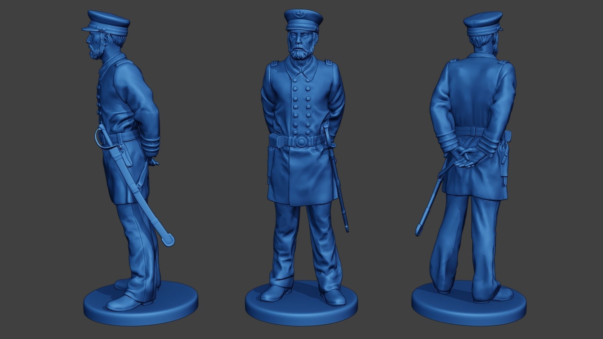 American Naval Officers Civil War Union Pack 1 ACWUS1 3D Model Collection_2