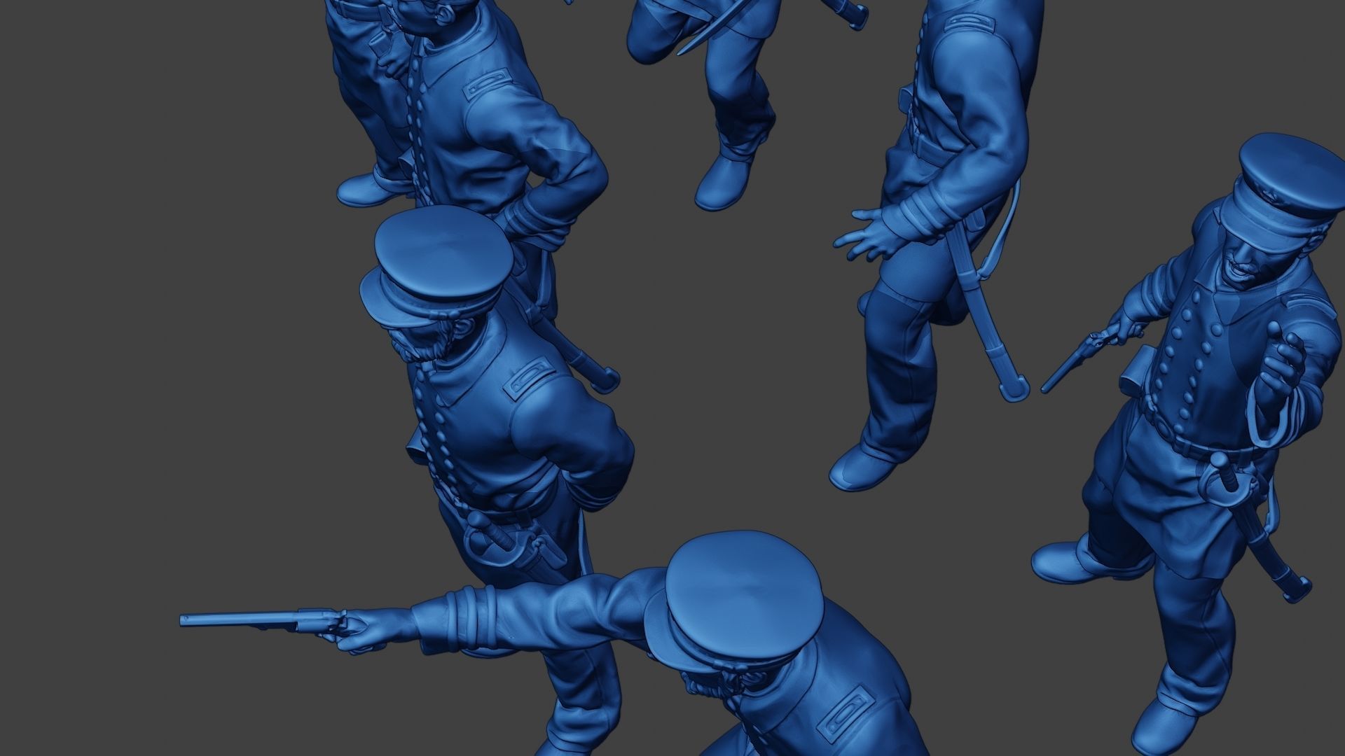 American Naval Officers Civil War Union Pack 1 ACWUS1 3D Model Collection_10