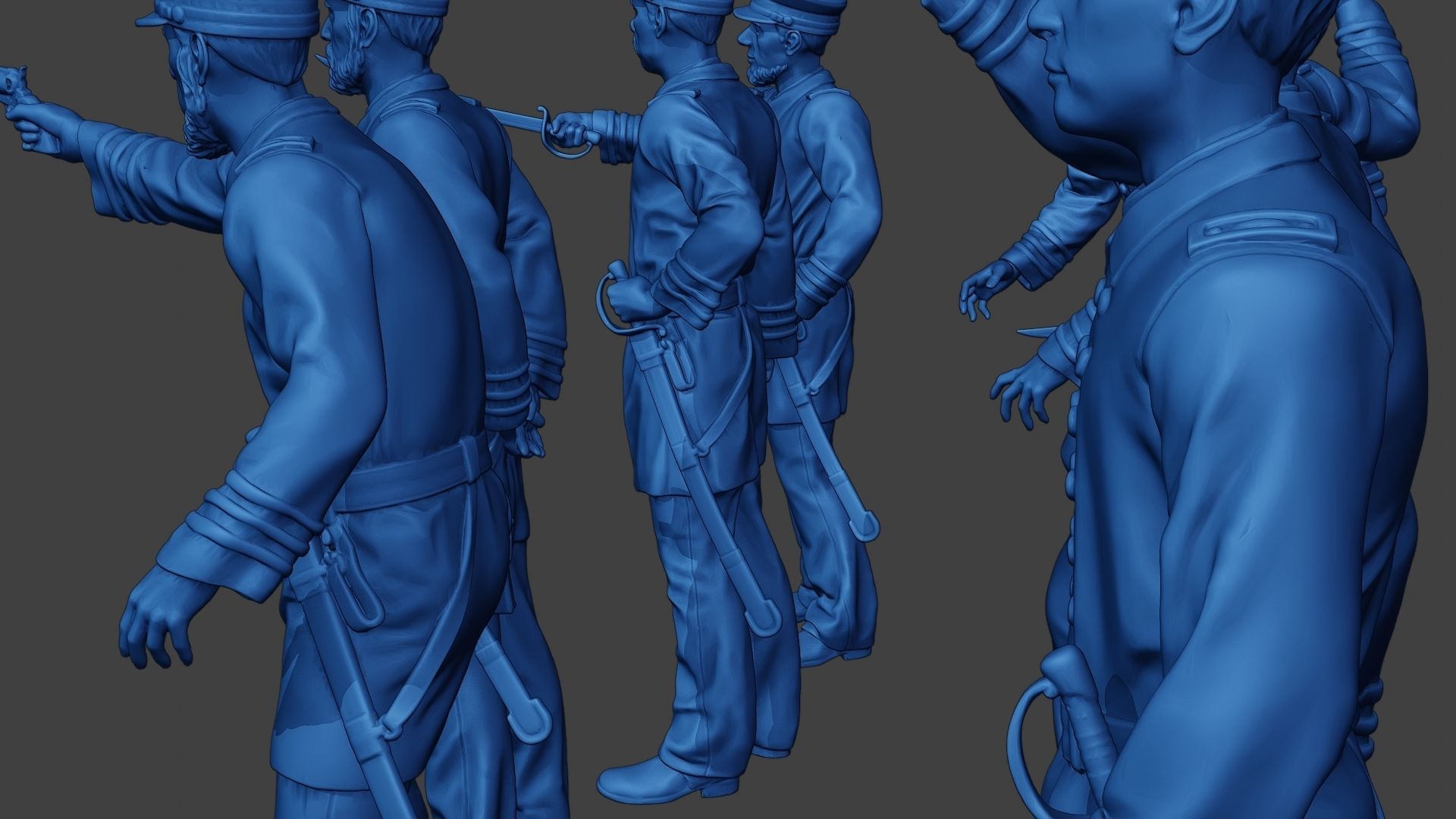 American Naval Officers Civil War Union Pack 1 ACWUS1 3D Model Collection_20