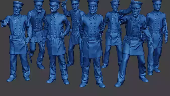 American Naval Officers Civil War Union Pack 1 ACWUS1 3D Model Collection