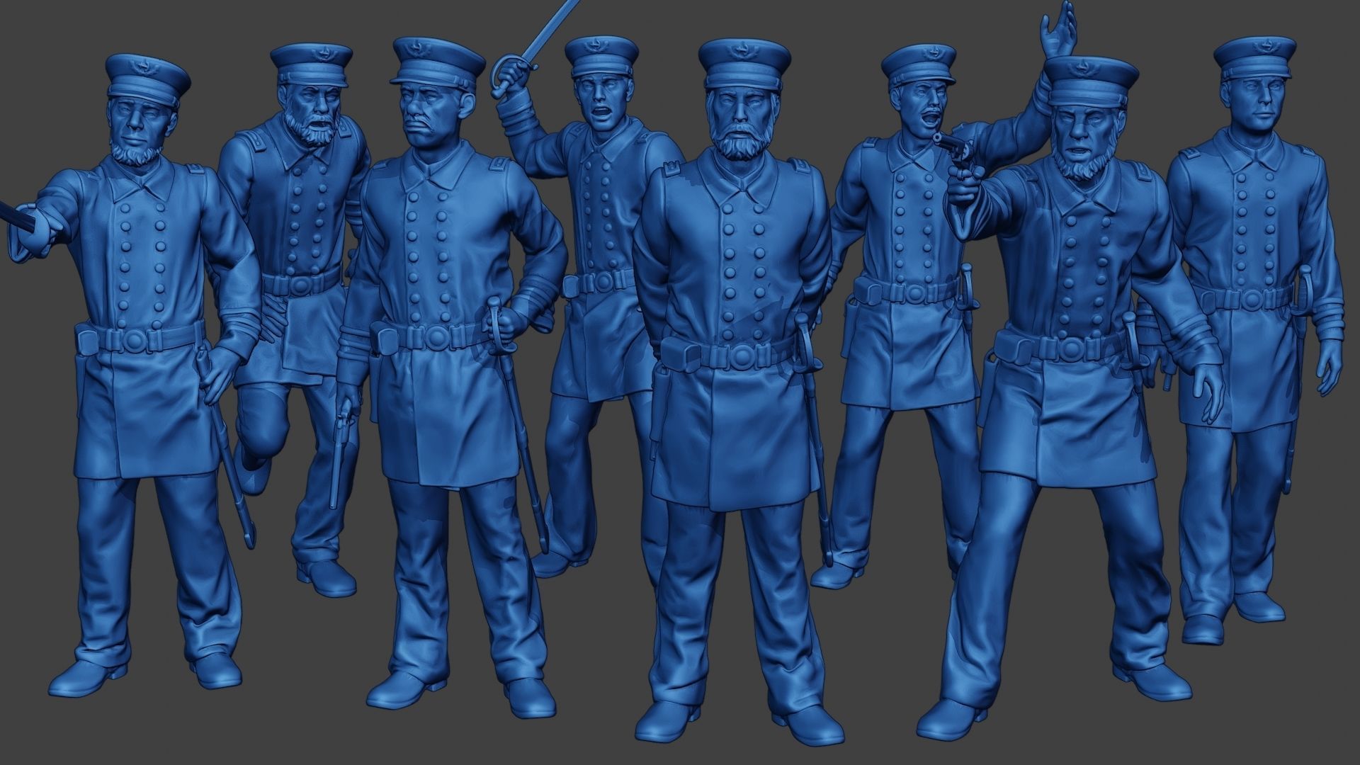American Naval Officers Civil War Union Pack 1 ACWUS1 3D Model Collection_16
