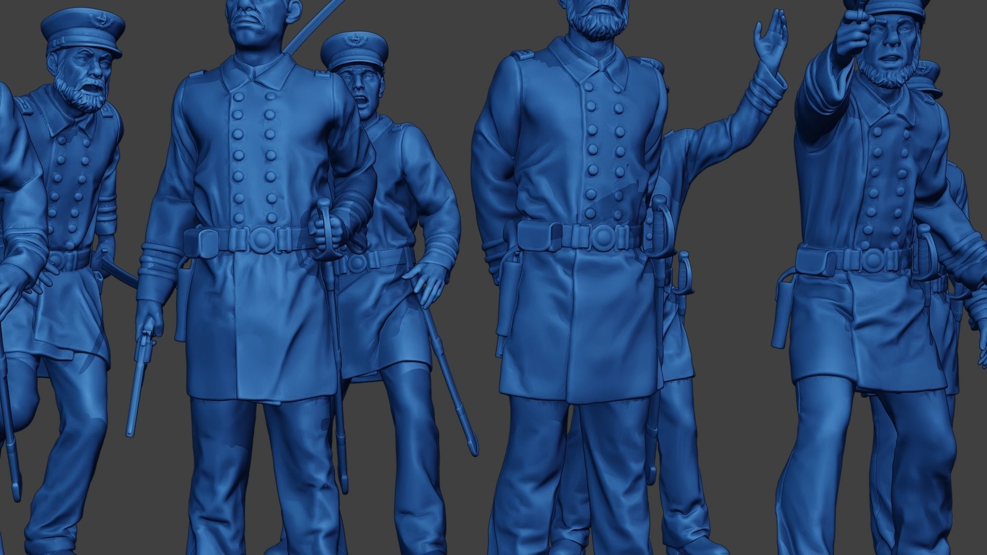 American Naval Officers Civil War Union Pack 1 ACWUS1 3D Model Collection_13
