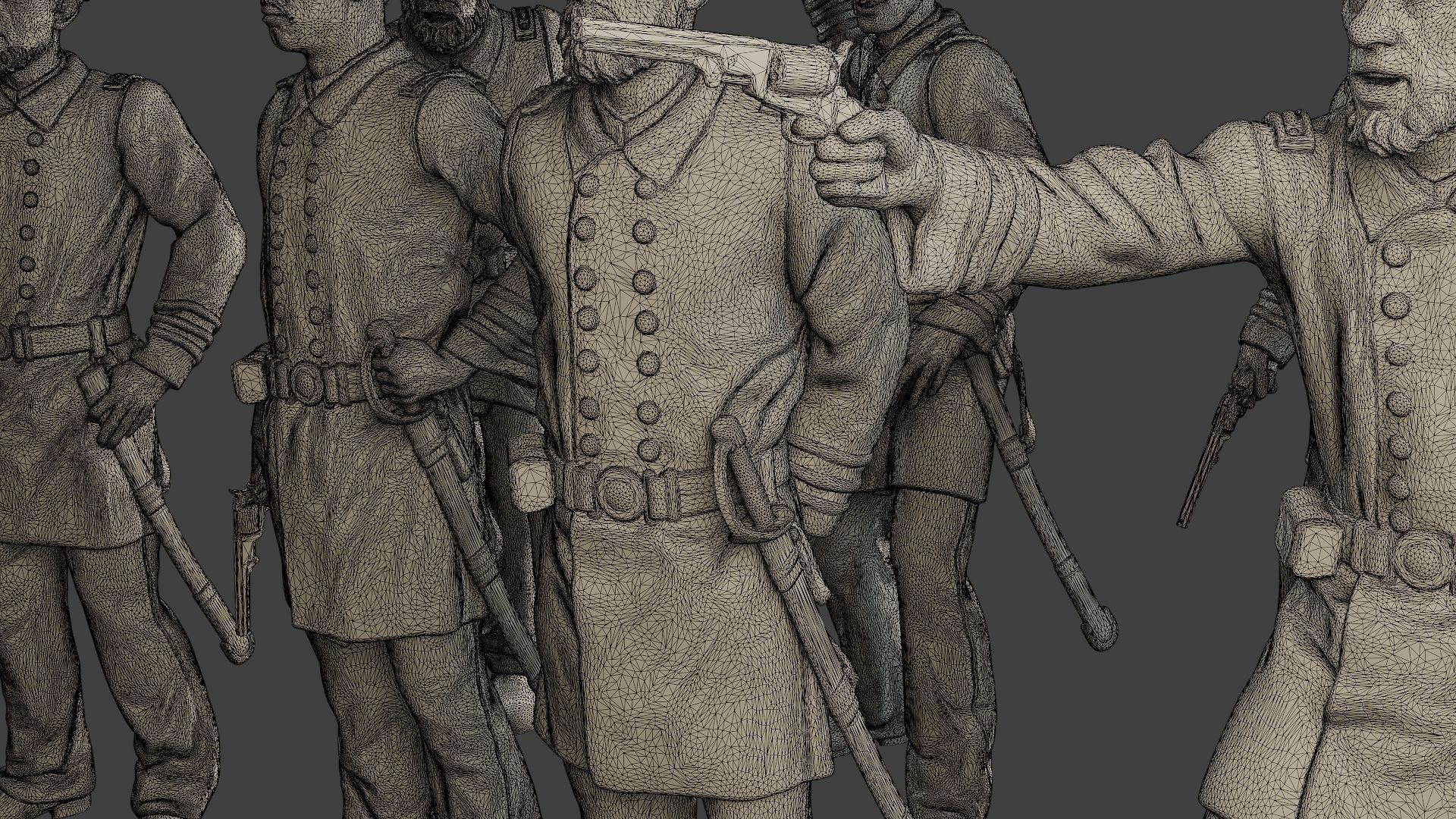 American Naval Officers Civil War Union Pack 1 ACWUS1 3D Model Collection_27