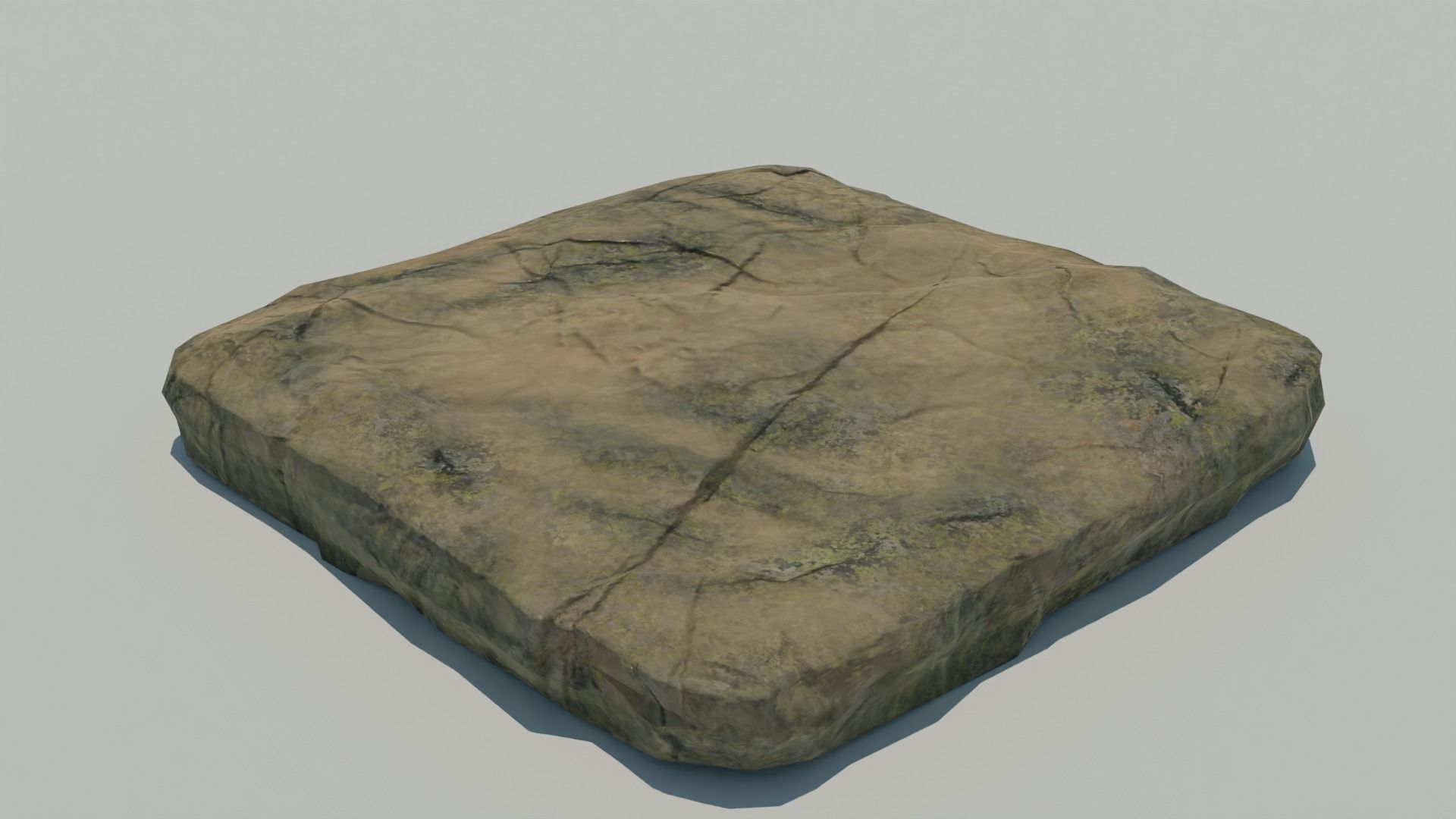 4 Low-poly rocks and textures and others maps Low-poly 3D model_2