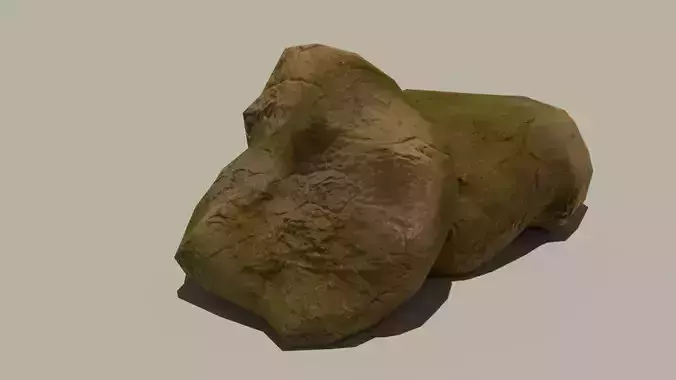 4 Low-poly rocks and textures and others maps