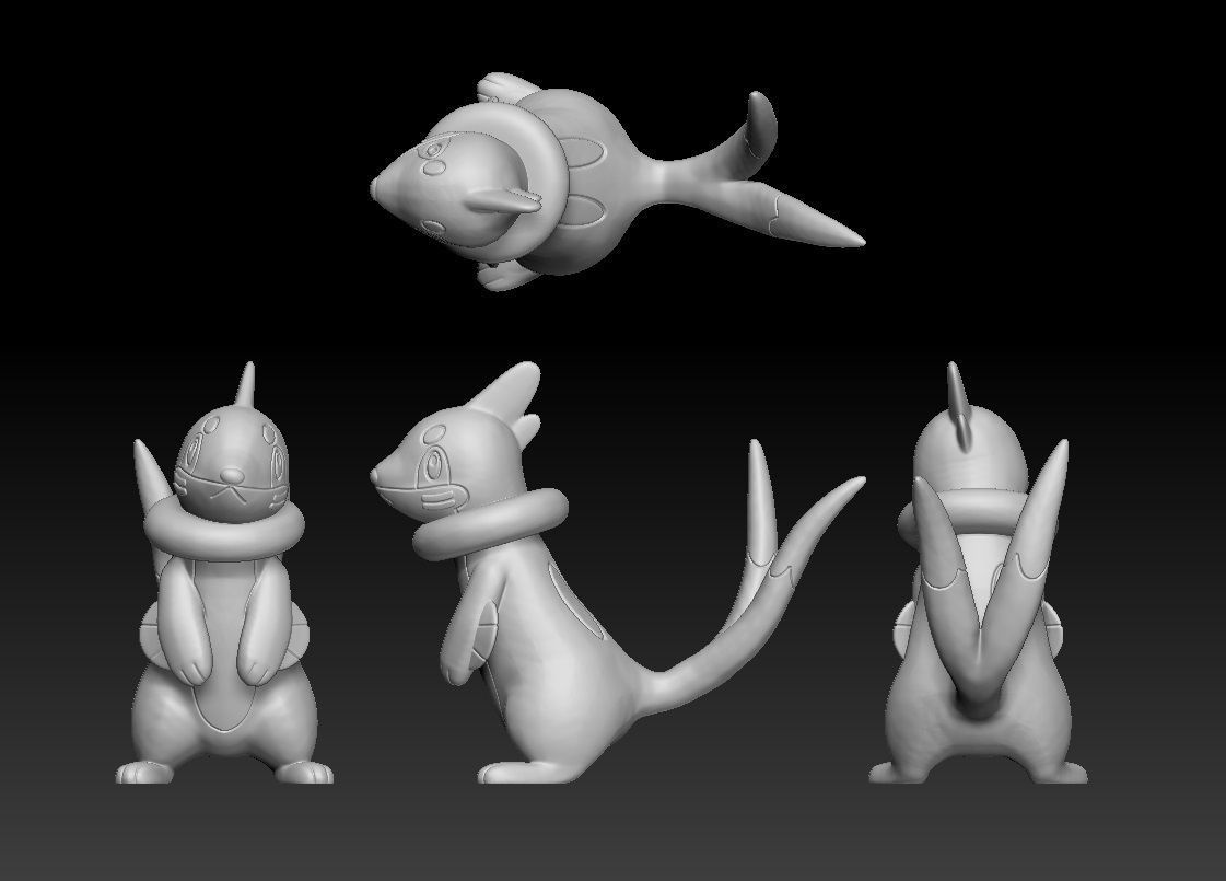 Pokemon Buizel Floatzel 3D print model_1