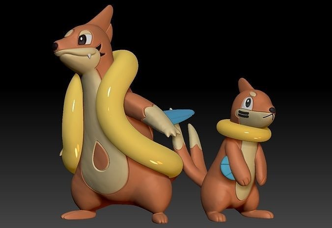 Pokemon Buizel Floatzel 3D print model