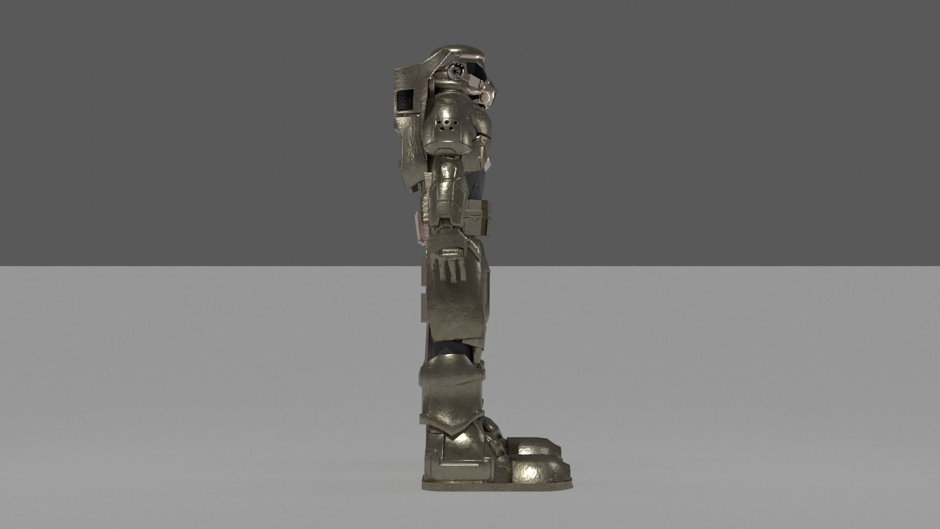 futuristic armor Low-poly 3D model_3