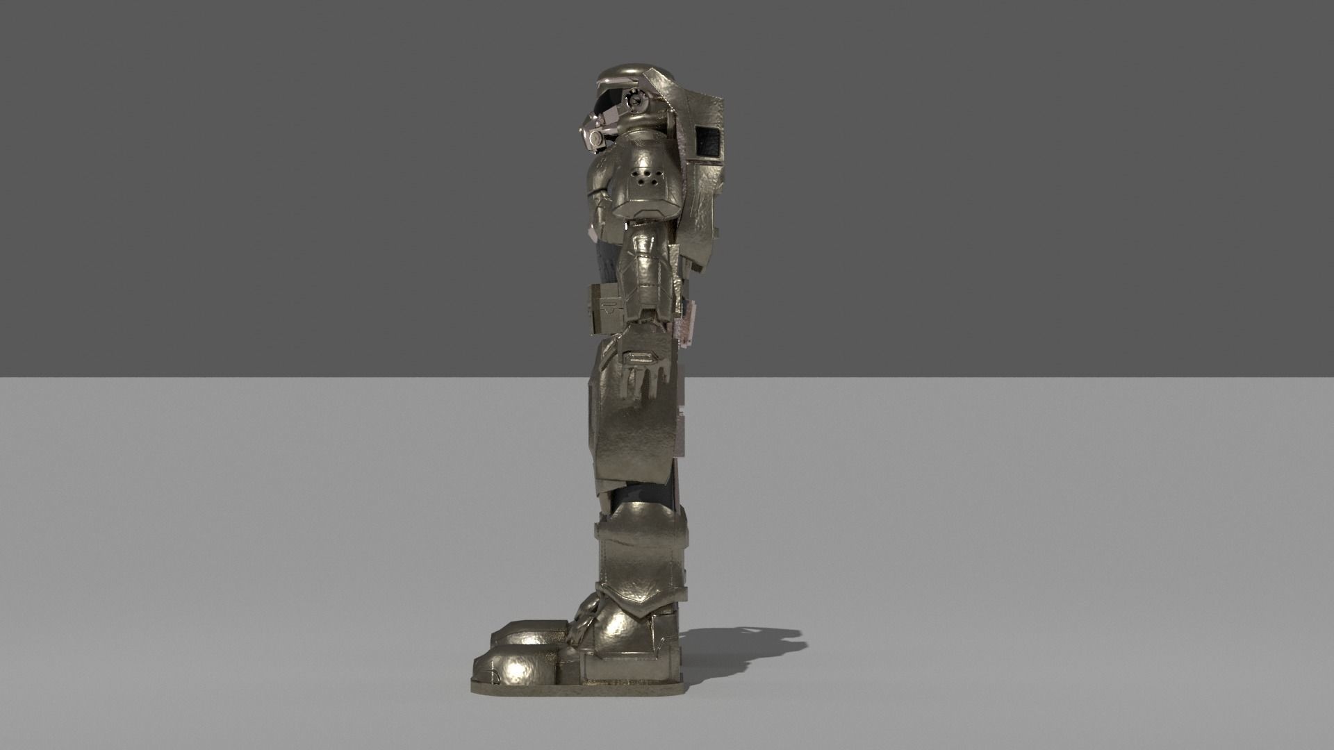 futuristic armor Low-poly 3D model_7