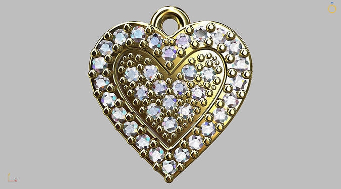 Heart Ring Set 10mm 3D print model