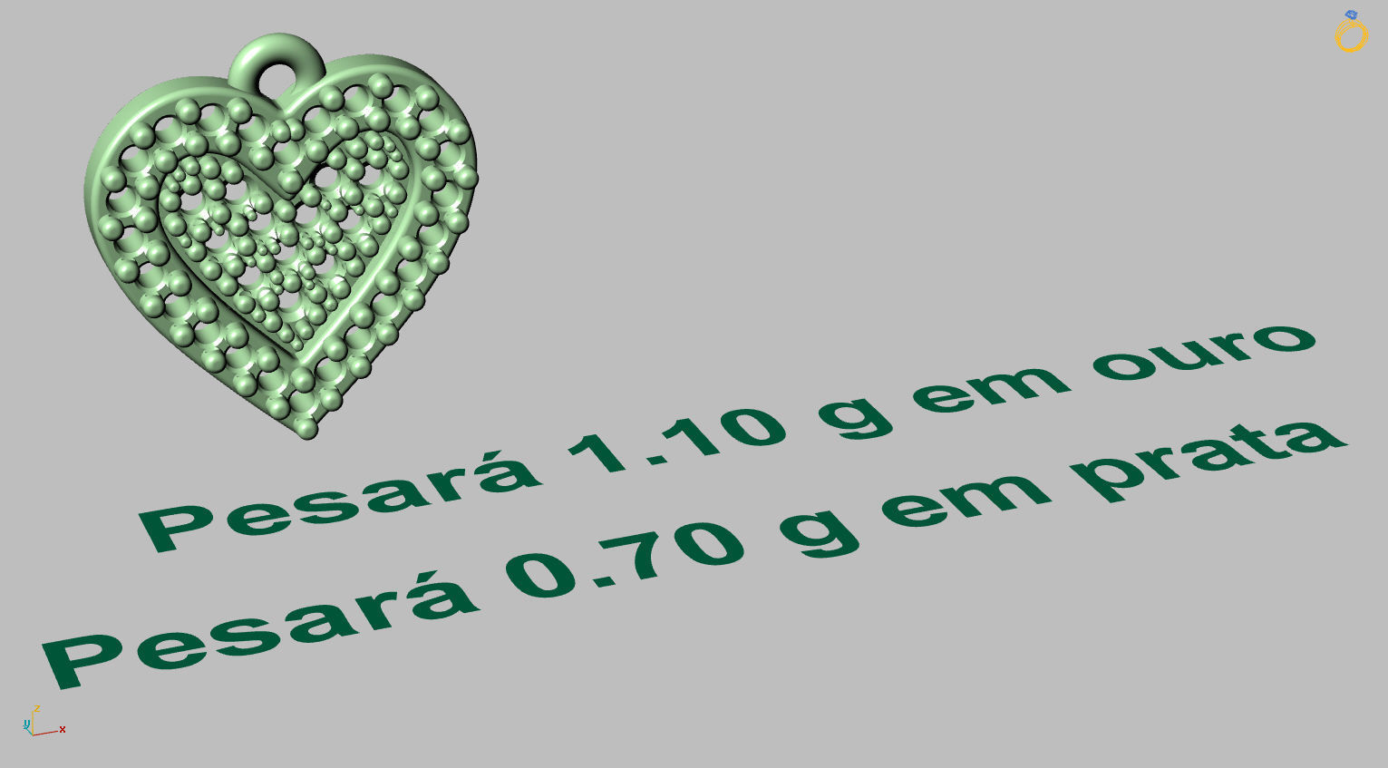 Heart Ring Set 10mm 3D print model_12