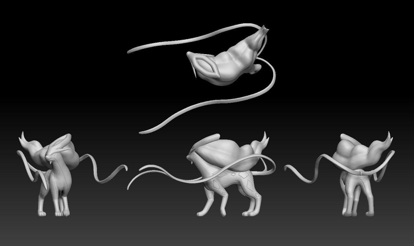 Pokemon Suicune 3D print model_1