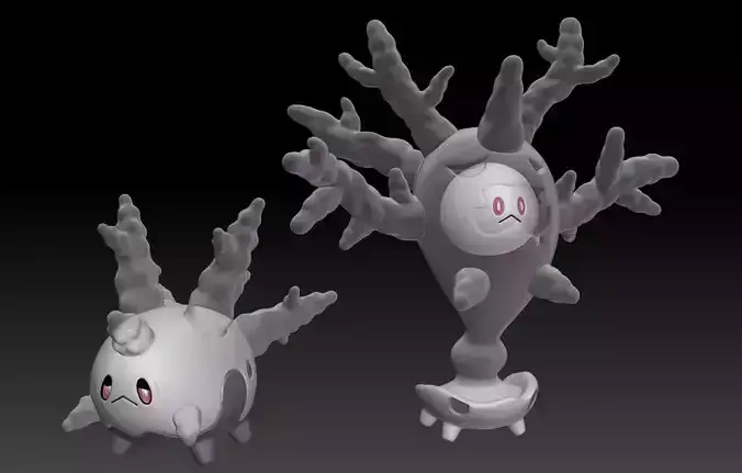 Pokemon Galarian Corsola Cursola 3D print model