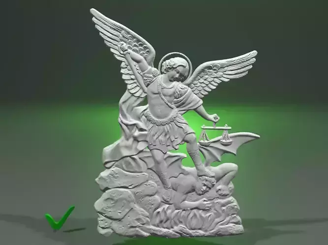 Archangel Michael for CNC milling 3D print model