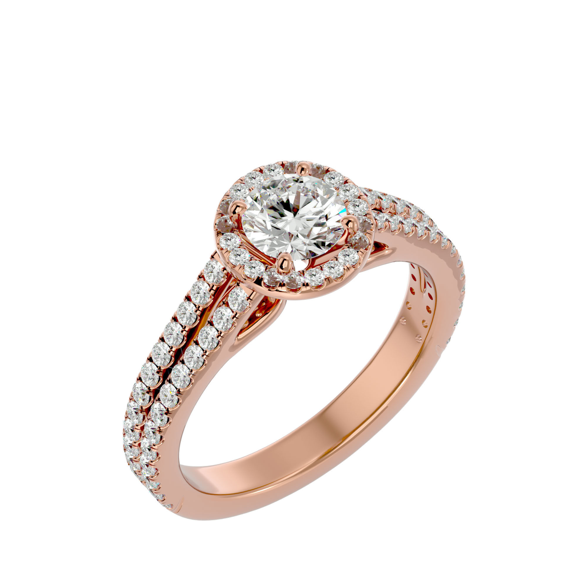 Solitaire ring model 3D print model_13