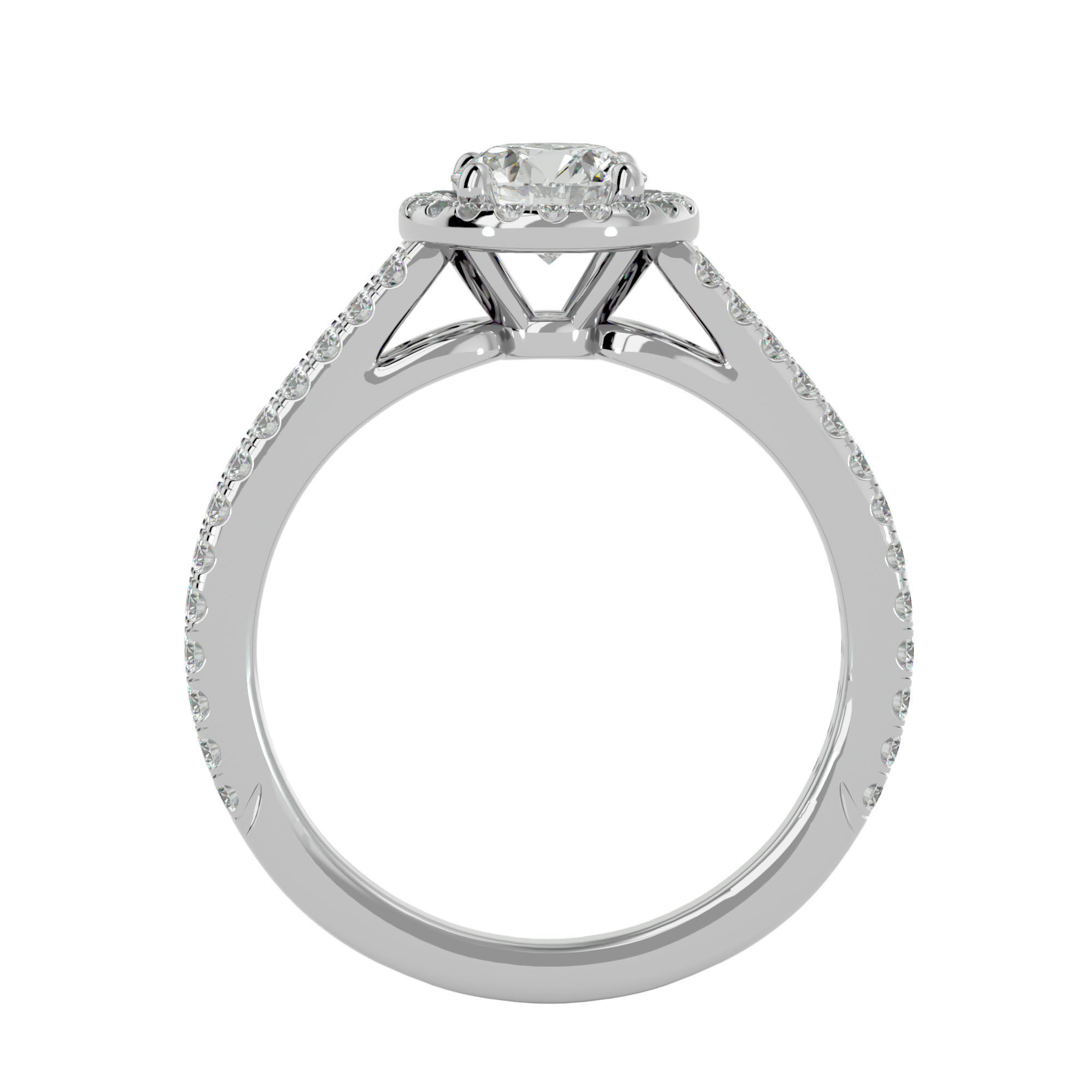 Solitaire ring model 3D print model_5