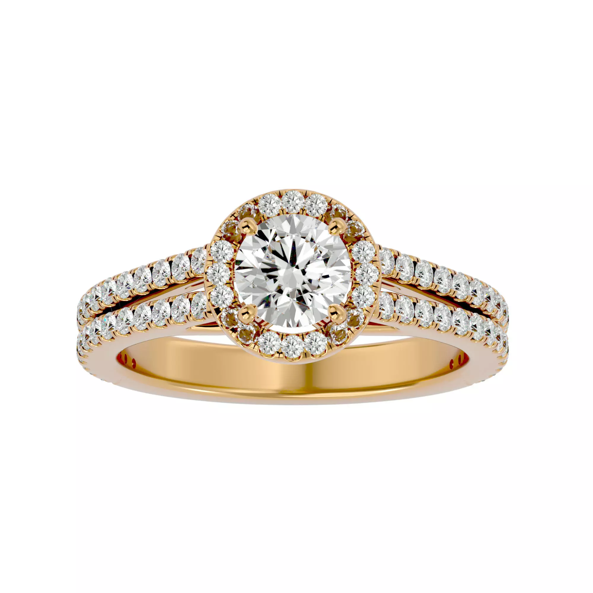 Solitaire ring model 3D print model_0