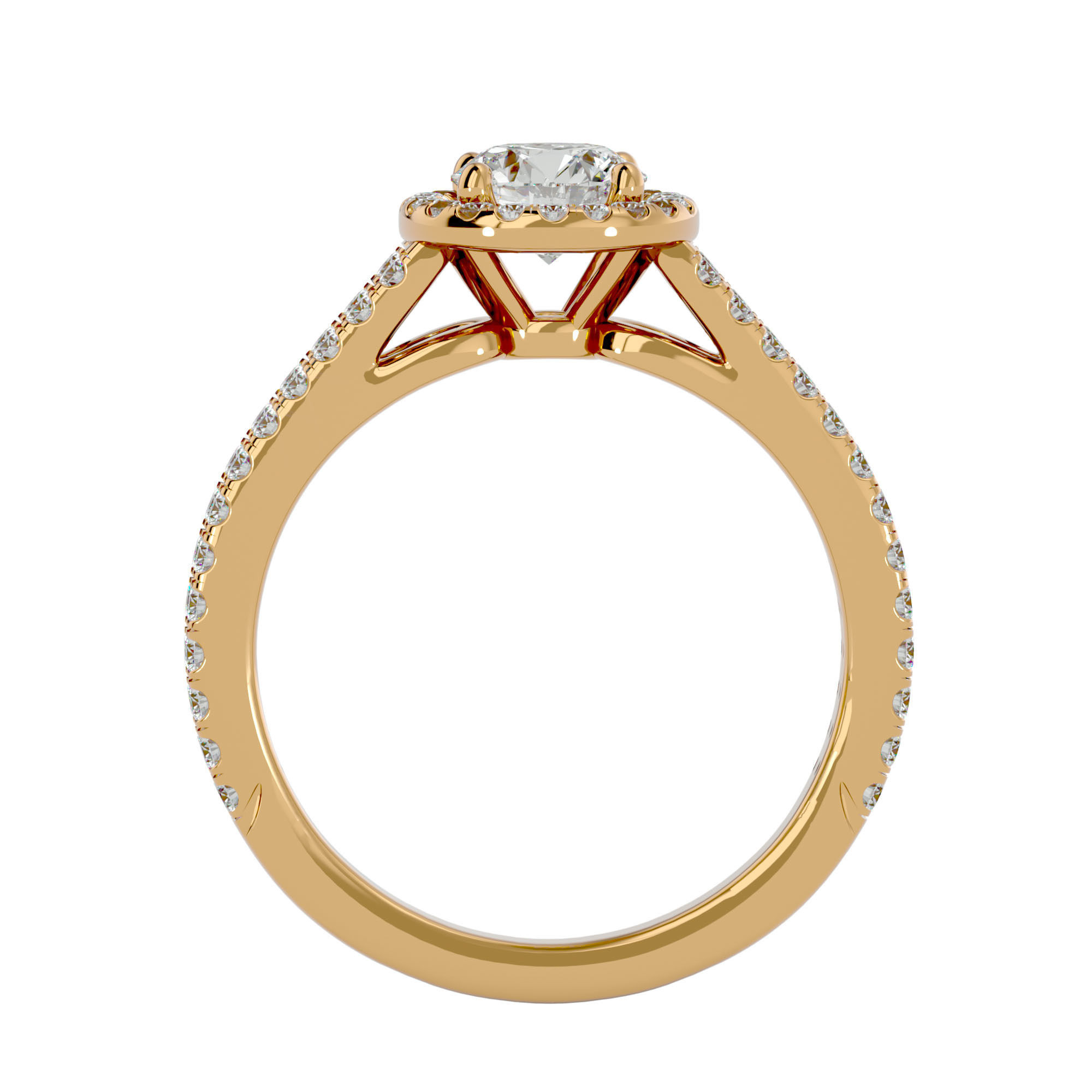 Solitaire ring model 3D print model_6