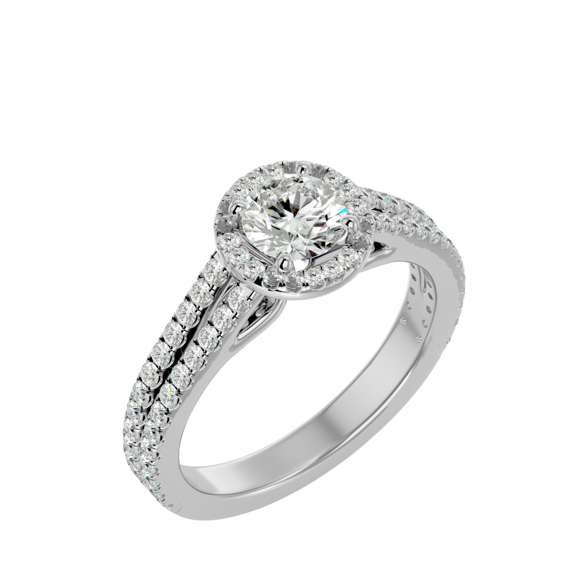 Solitaire ring model 3D print model_11