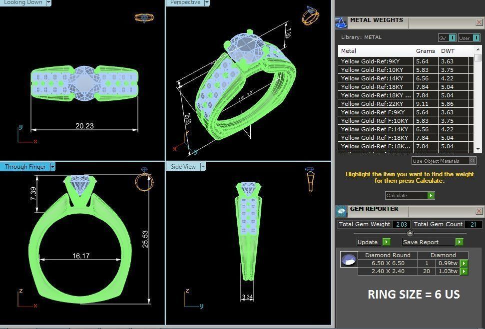 Solitaire ring model 3D print model_2