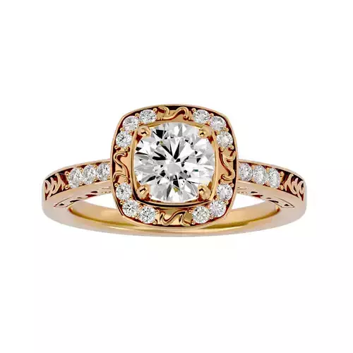 Solitaire ring model 3D print model