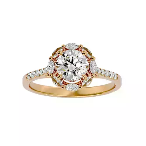 Solitaire ring model 3D print model