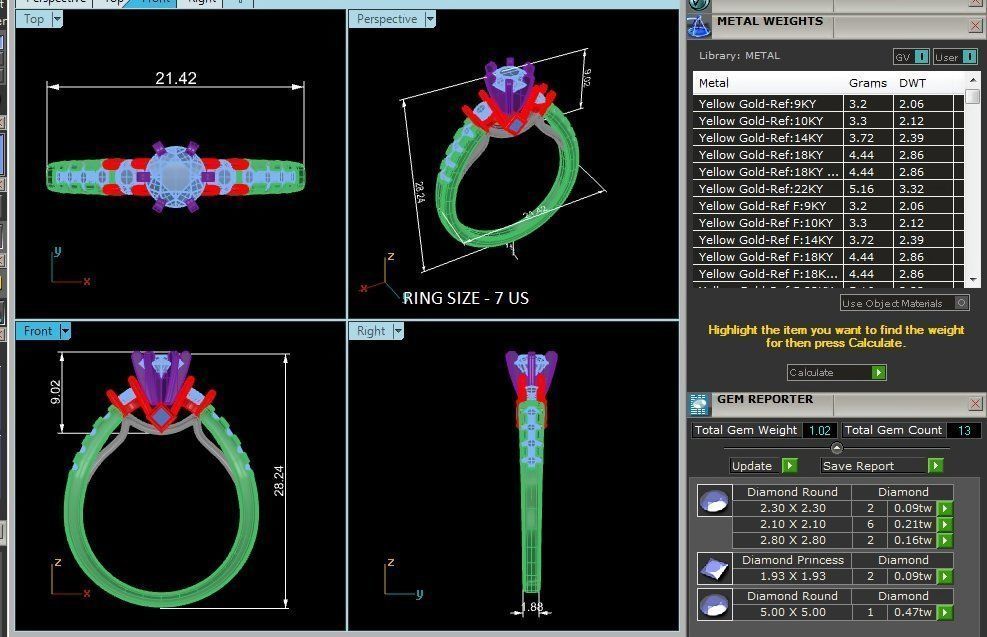 Solitaire ring model 3D print model_2