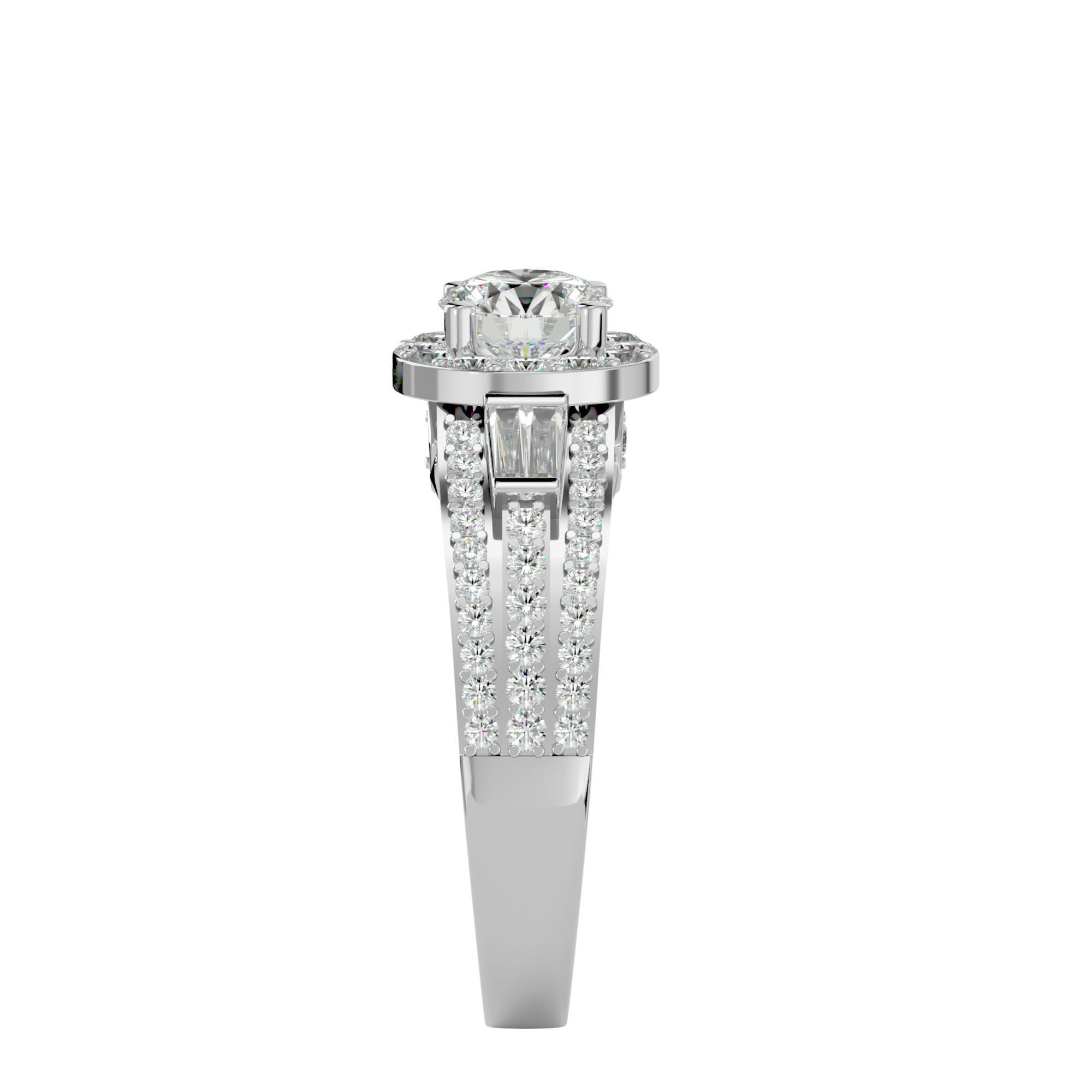 Solitaire ring model 3D print model_10