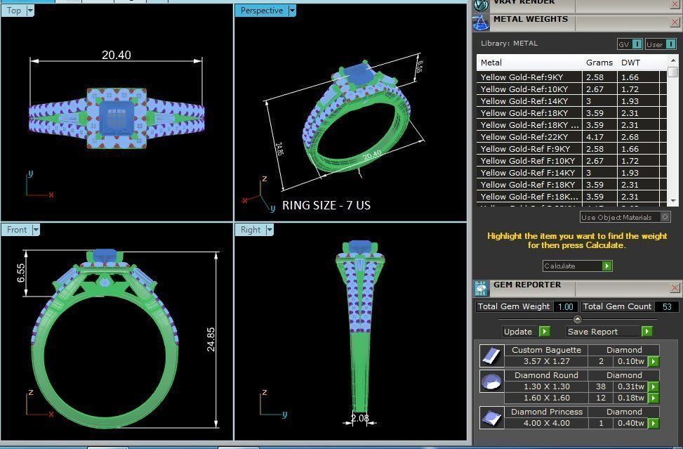 Solitaire ring model 3D print model_2