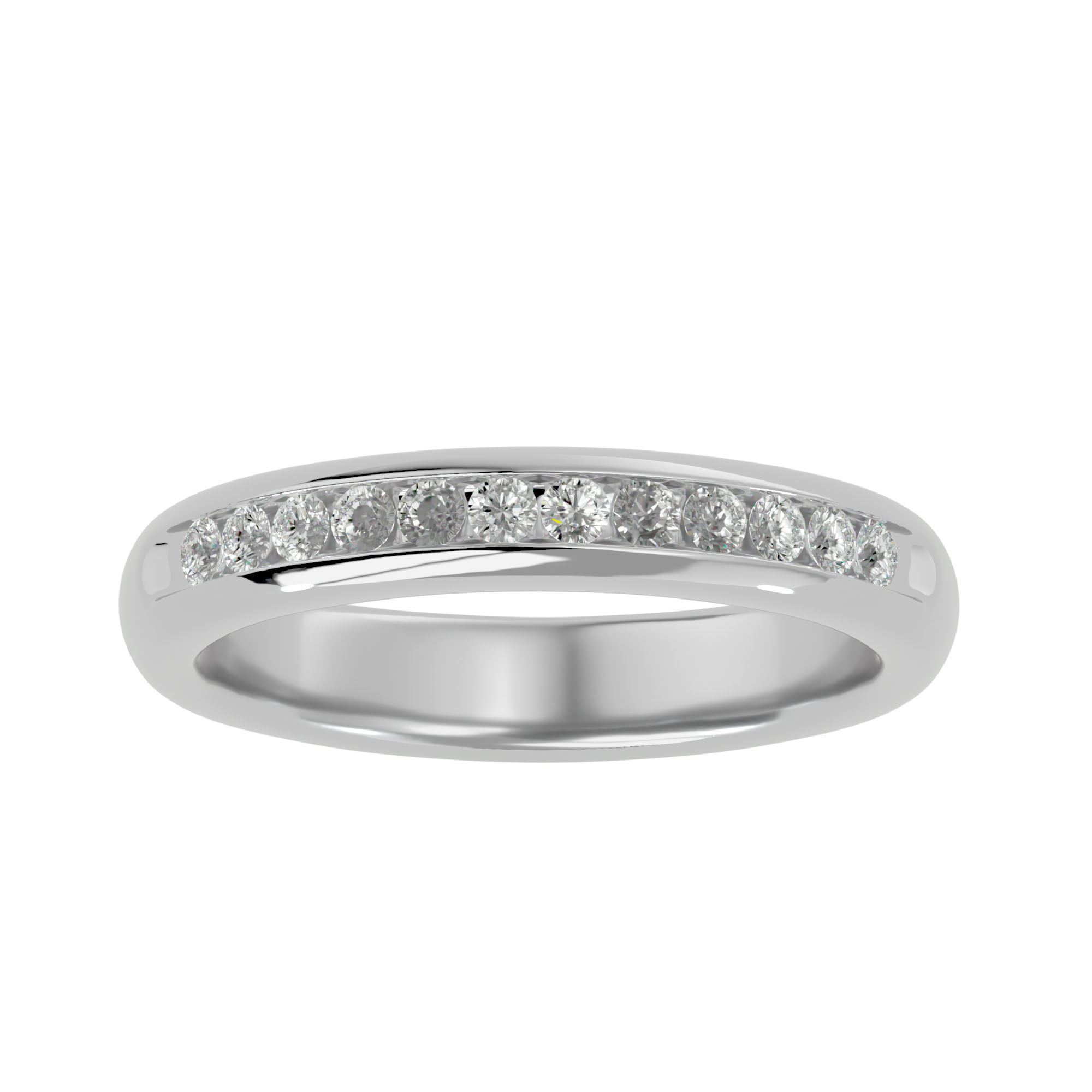 Solitaire ring model 3D print model_4