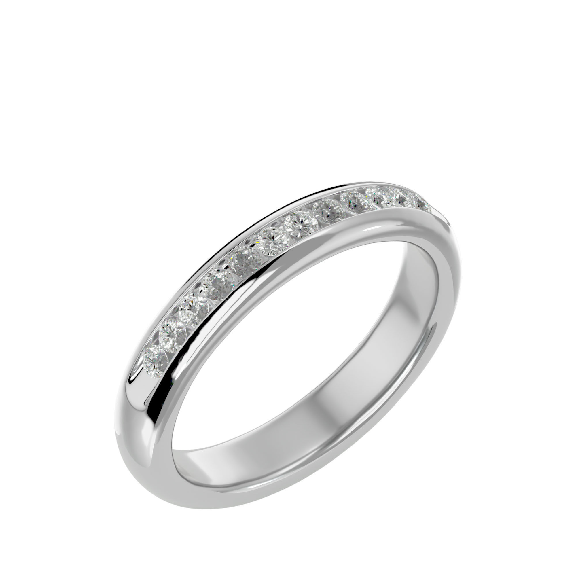 Solitaire ring model 3D print model_11