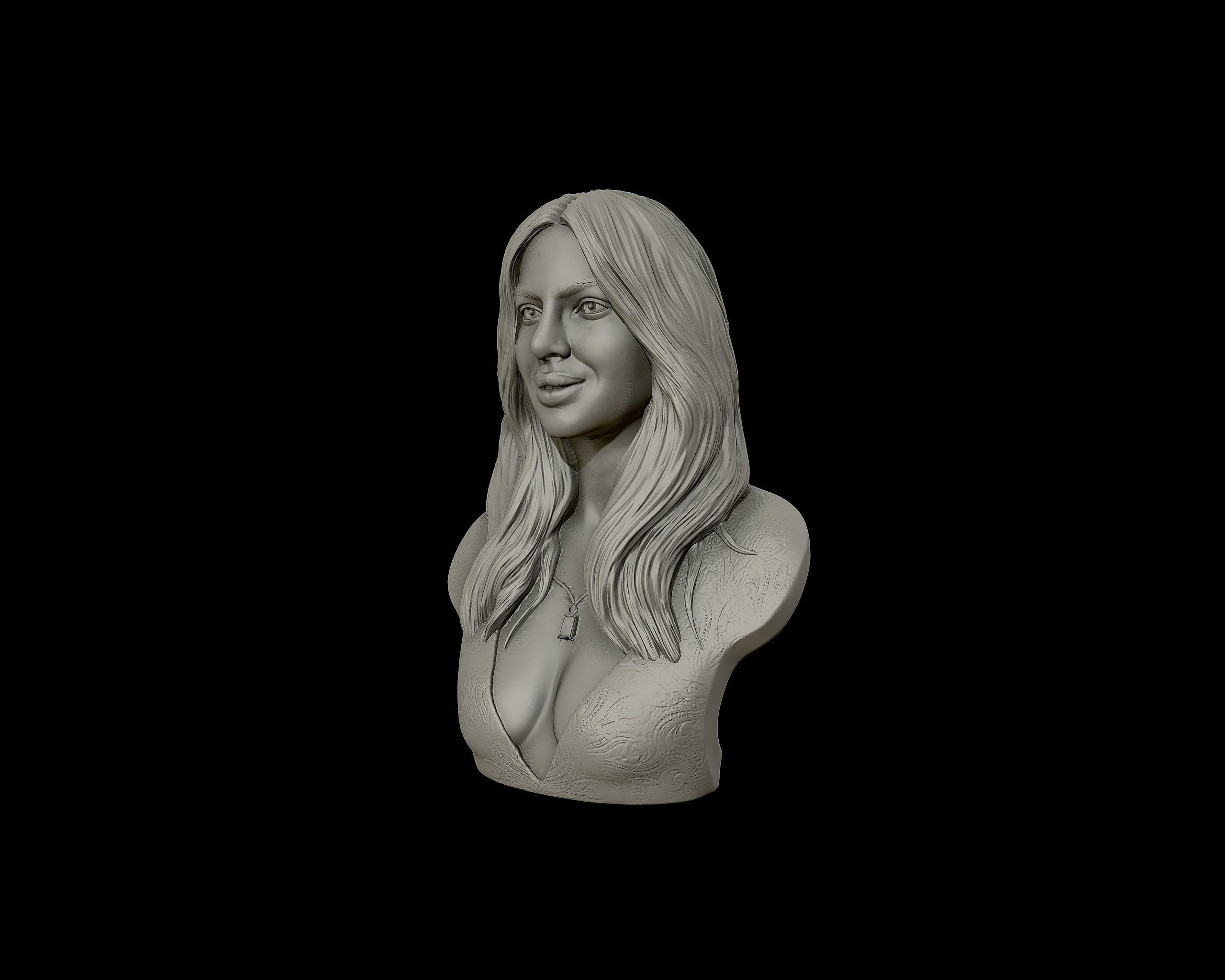 Priyanka Chopra 3D Portrait Sculpture 3D print model_23