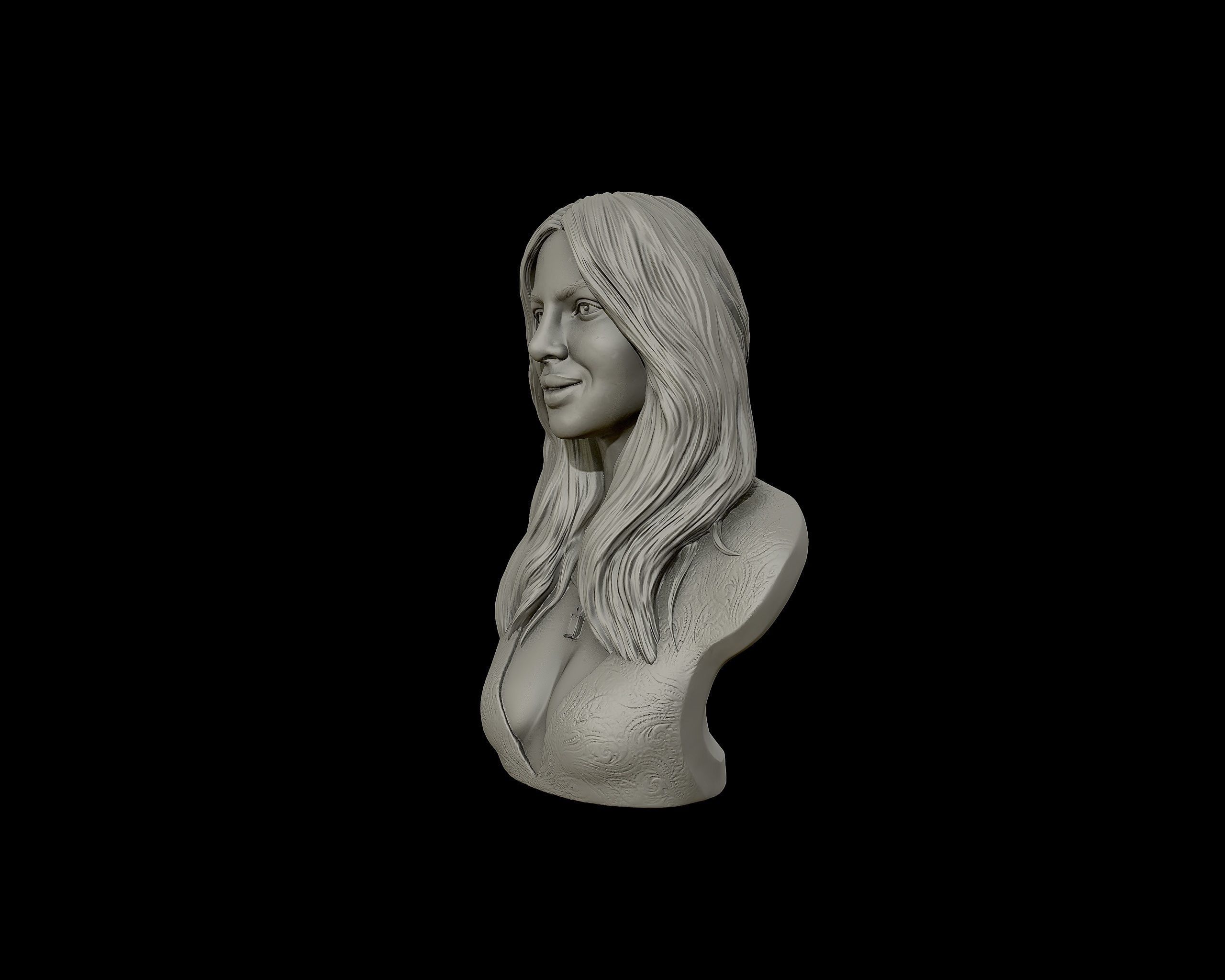 Priyanka Chopra 3D Portrait Sculpture 3D print model_24