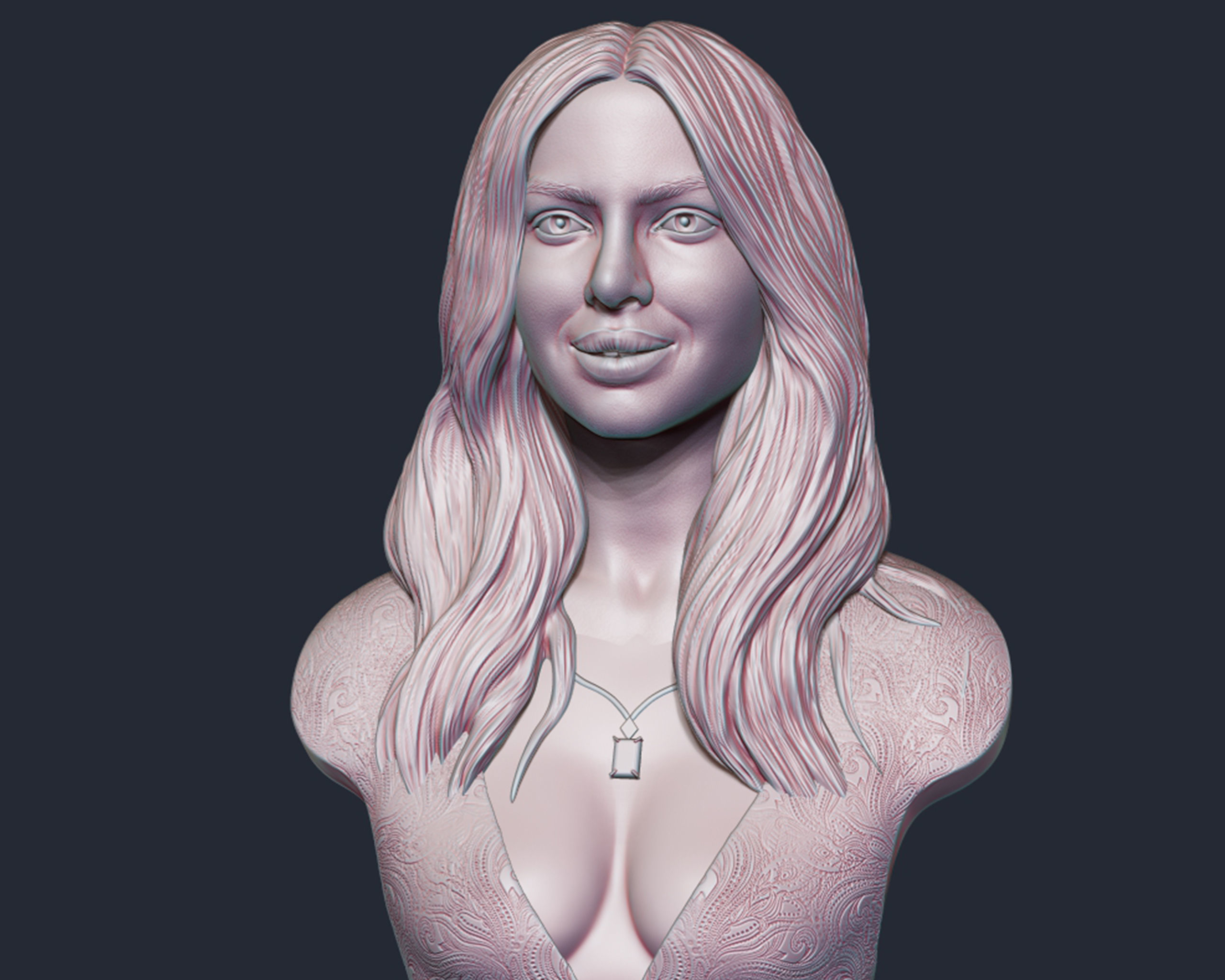 Priyanka Chopra 3D Portrait Sculpture 3D print model_12