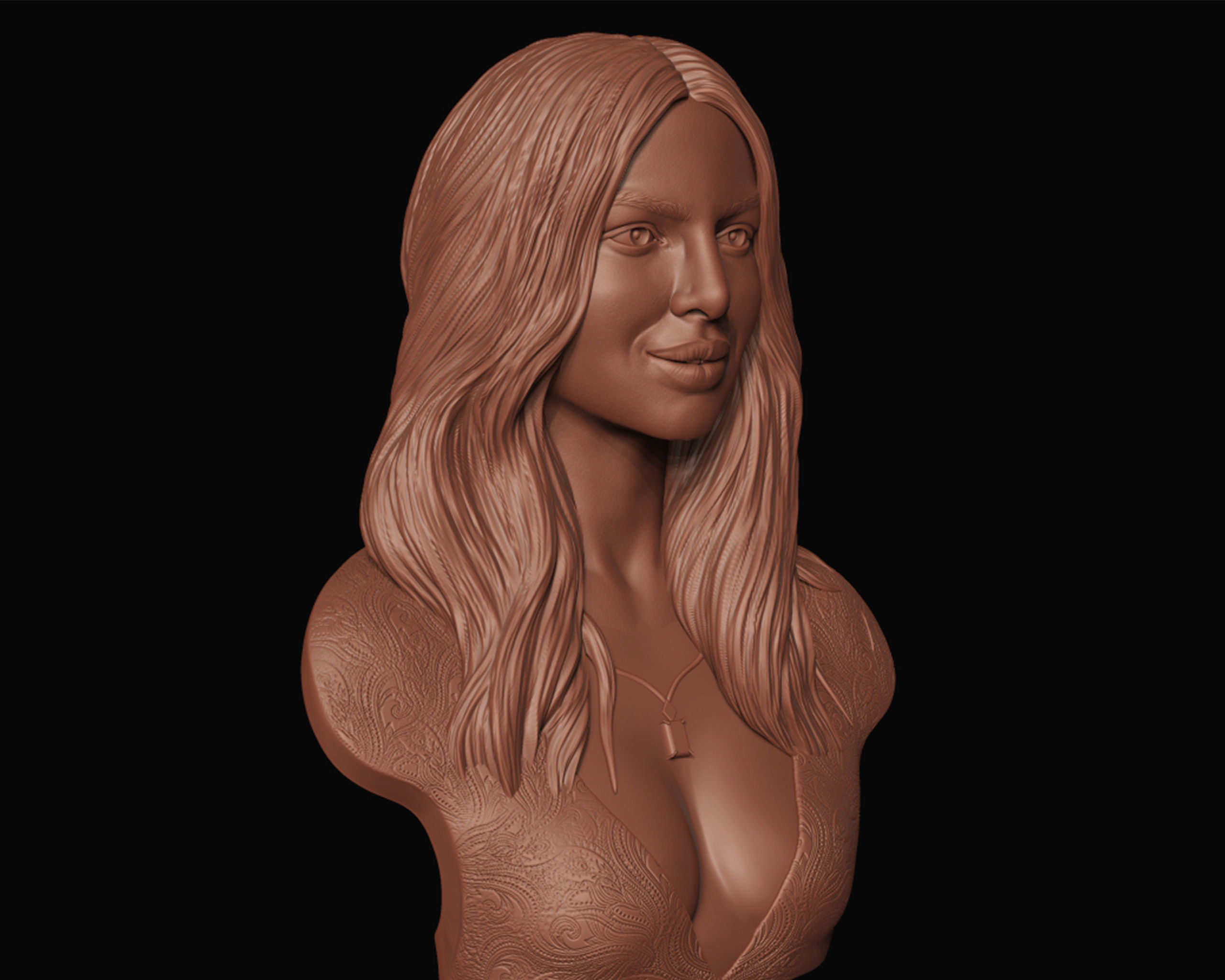 Priyanka Chopra 3D Portrait Sculpture 3D print model_7
