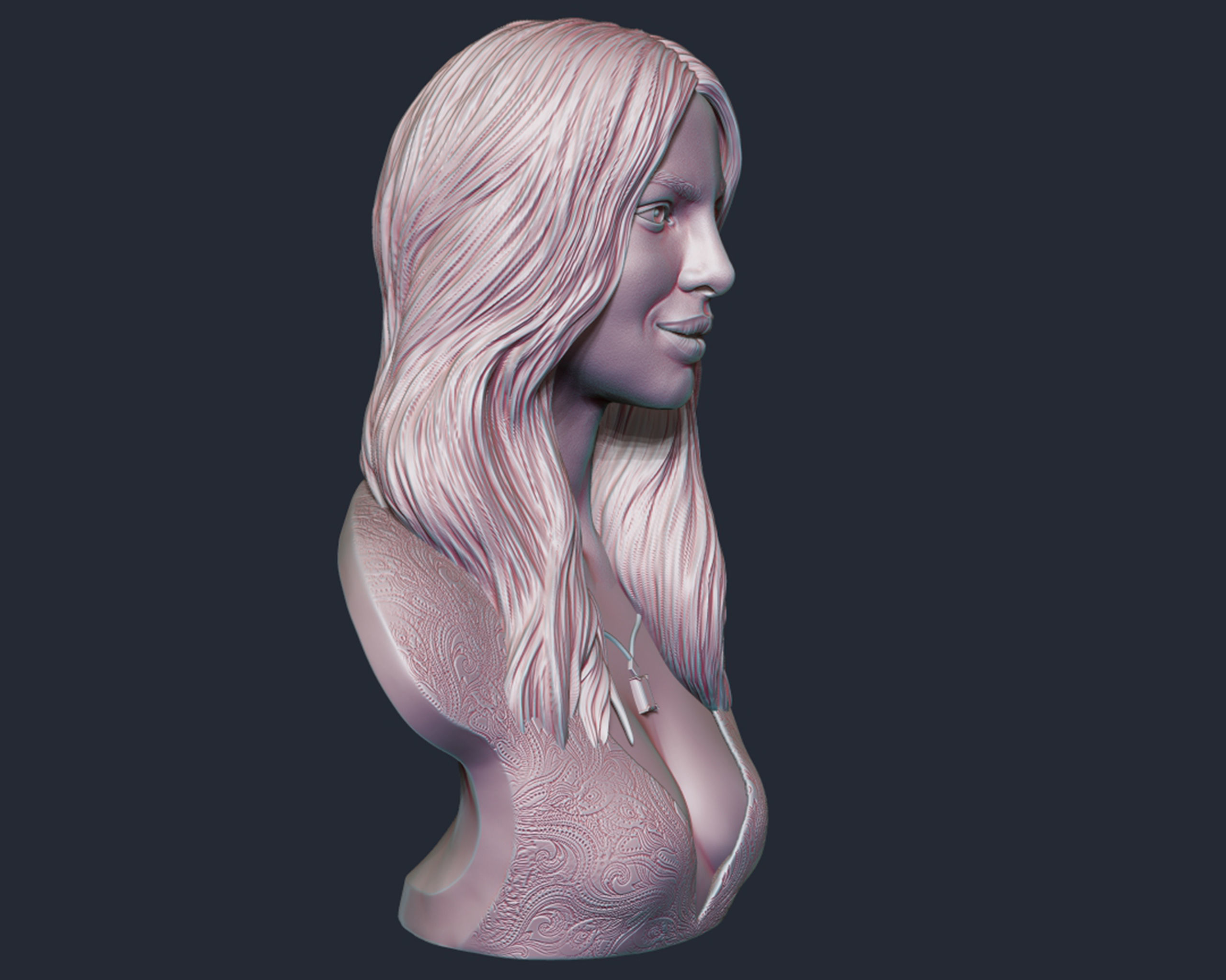 Priyanka Chopra 3D Portrait Sculpture 3D print model_11