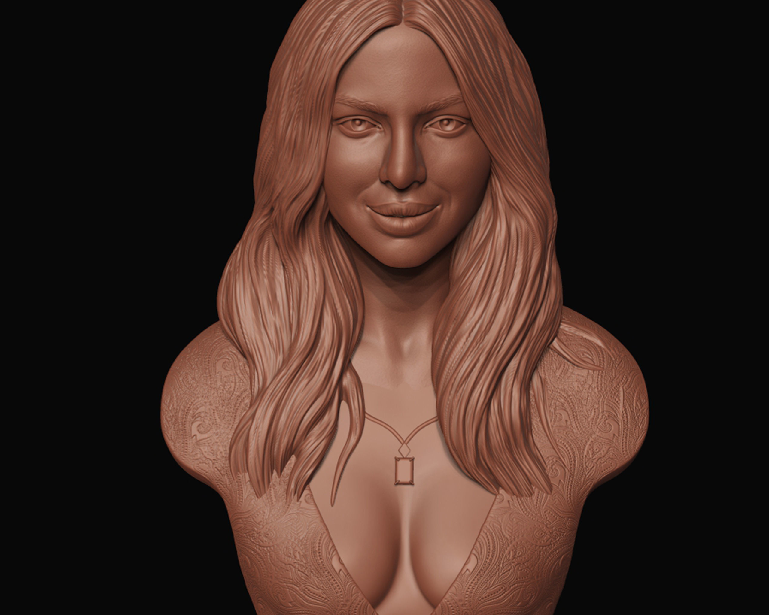 Priyanka Chopra 3D Portrait Sculpture 3D print model_6