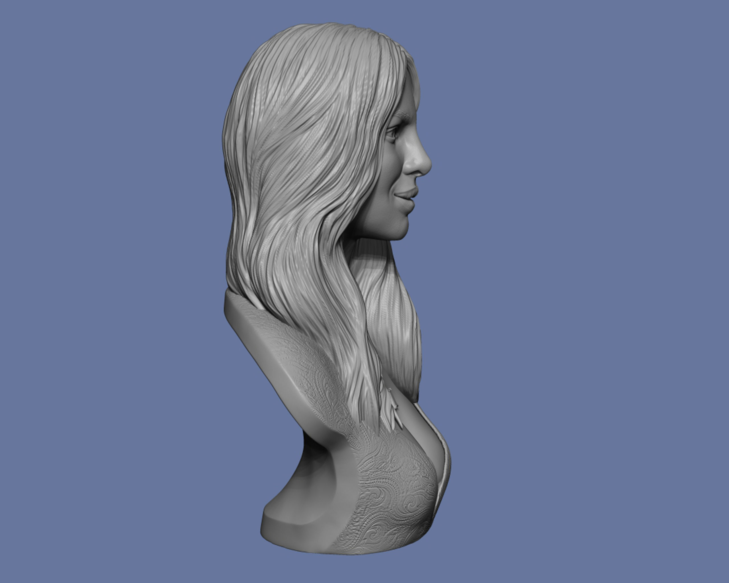 Priyanka Chopra 3D Portrait Sculpture 3D print model_18