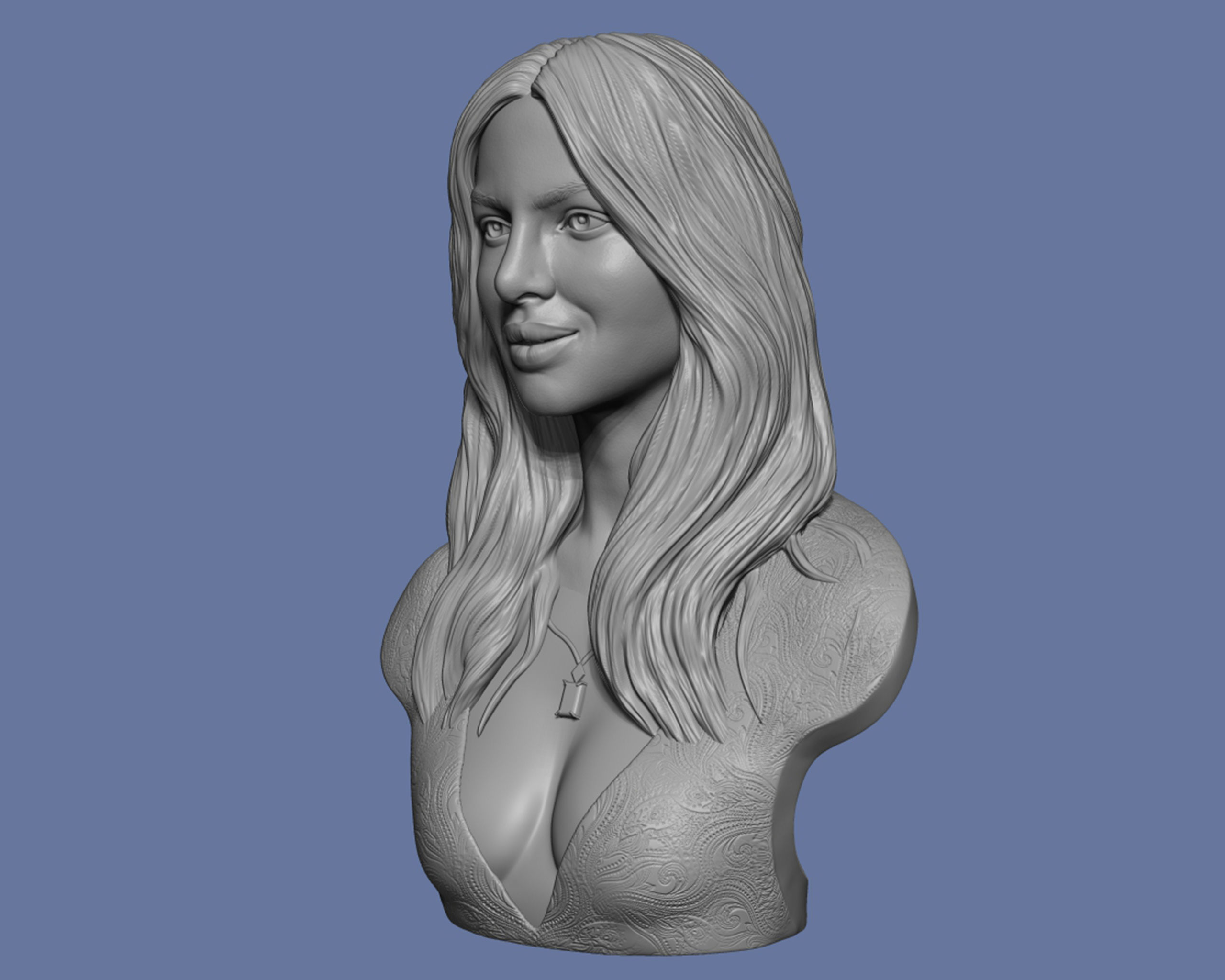 Priyanka Chopra 3D Portrait Sculpture 3D print model_17
