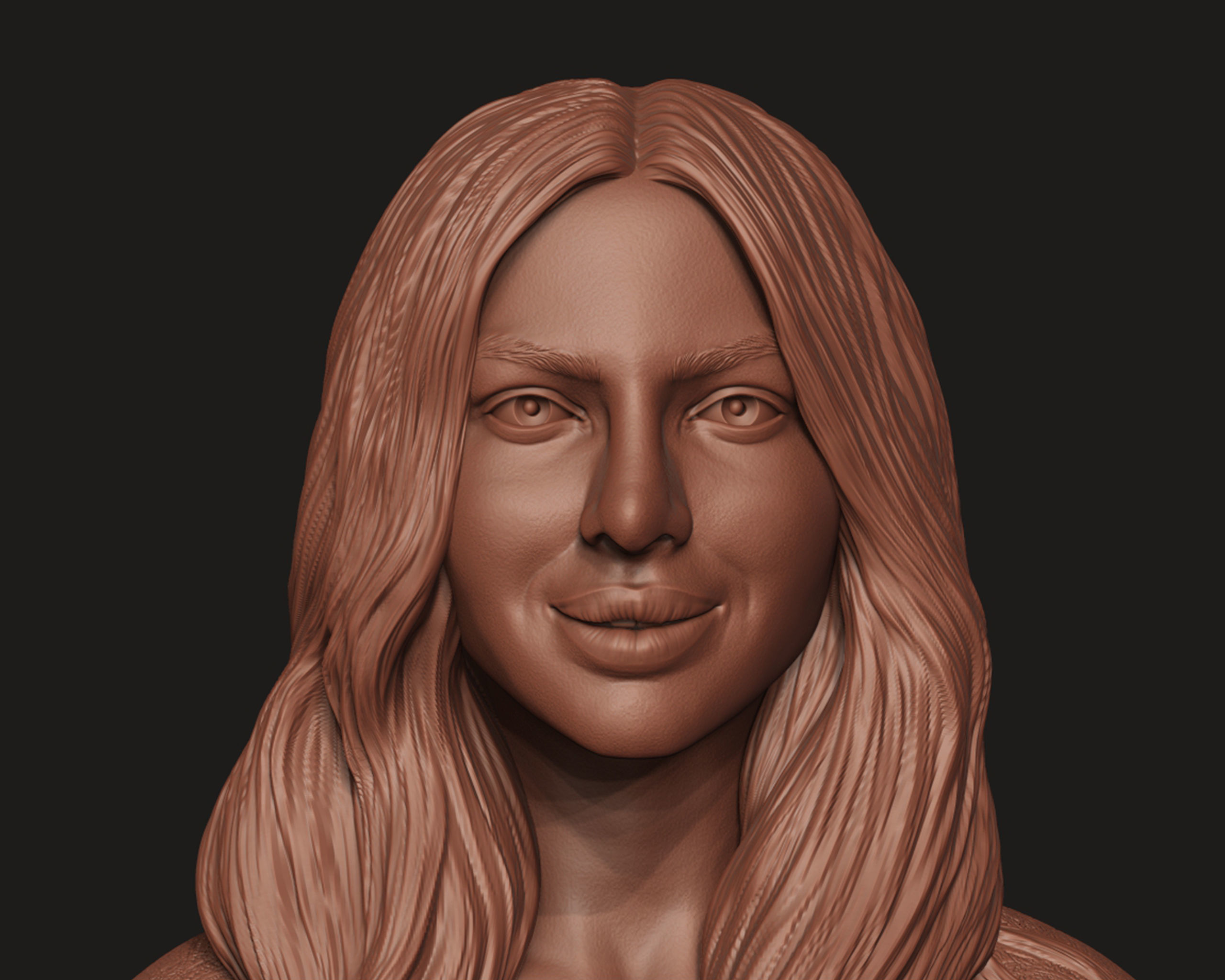 Priyanka Chopra 3D Portrait Sculpture 3D print model_5