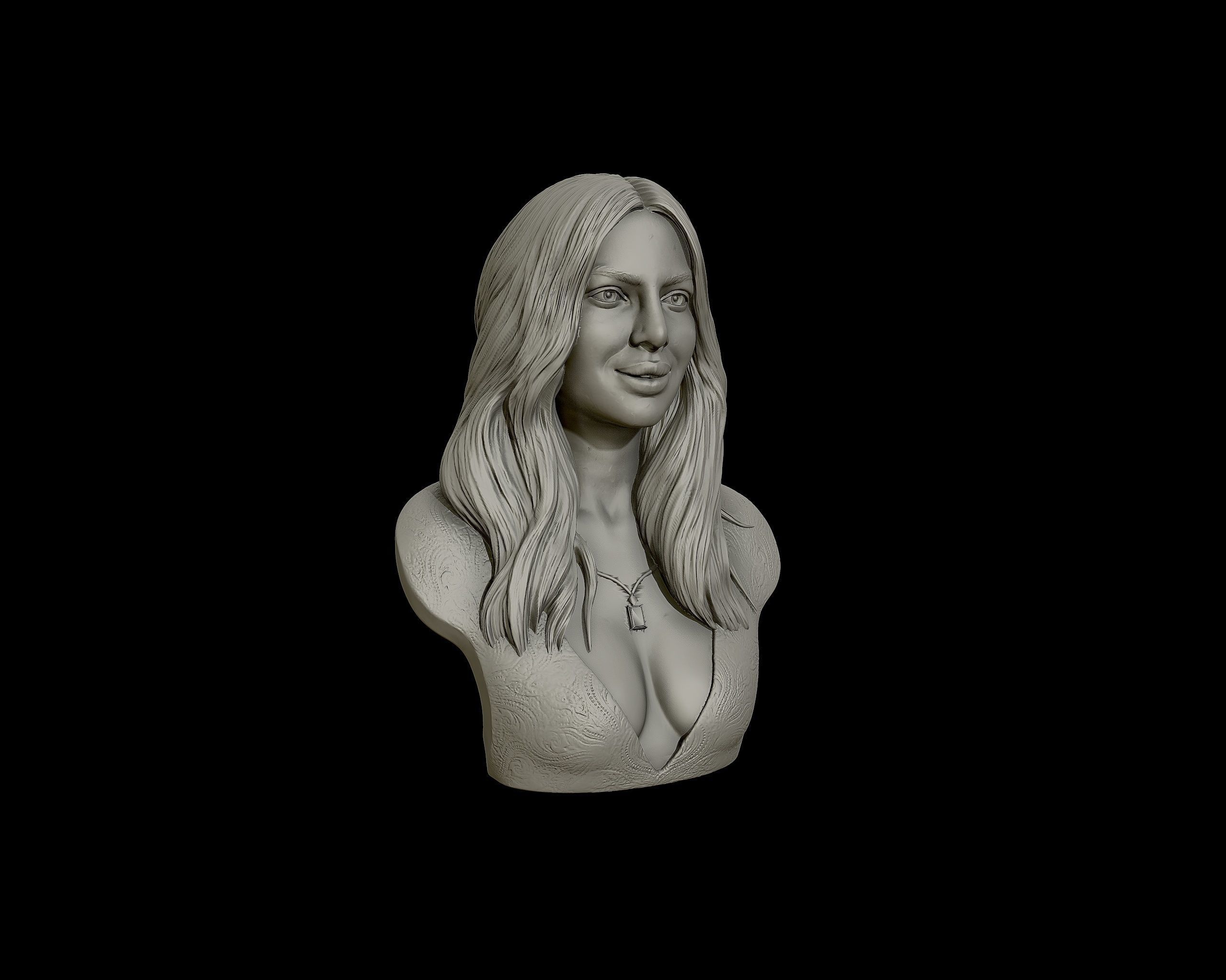 Priyanka Chopra 3D Portrait Sculpture 3D print model_30