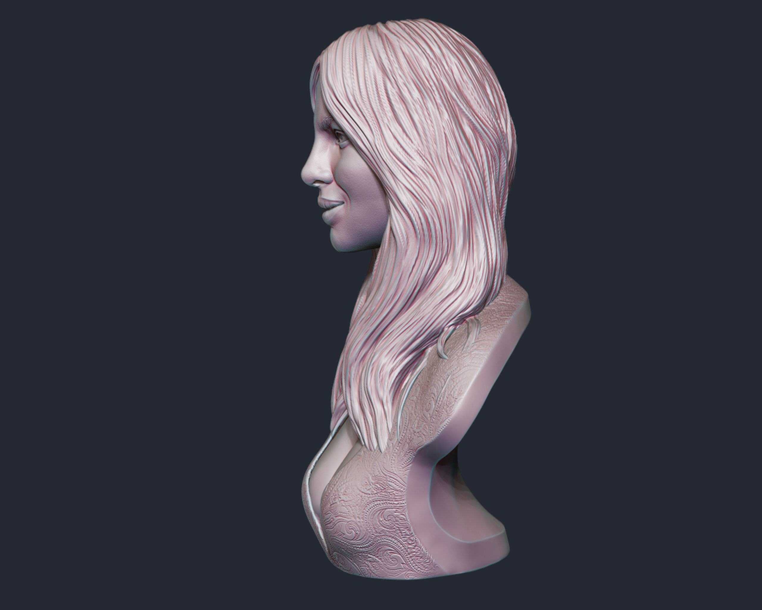 Priyanka Chopra 3D Portrait Sculpture 3D print model_15
