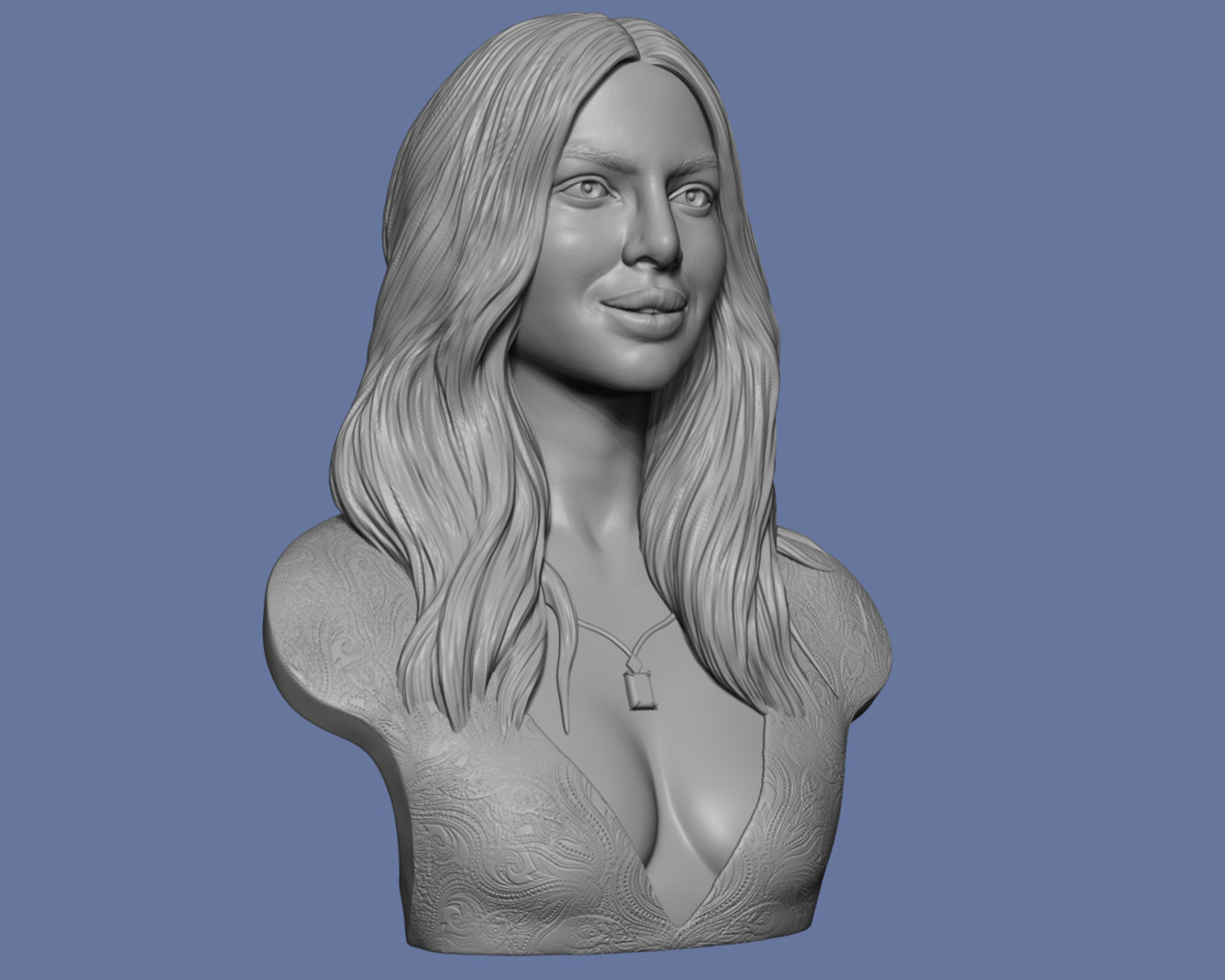 Priyanka Chopra 3D Portrait Sculpture 3D print model_19