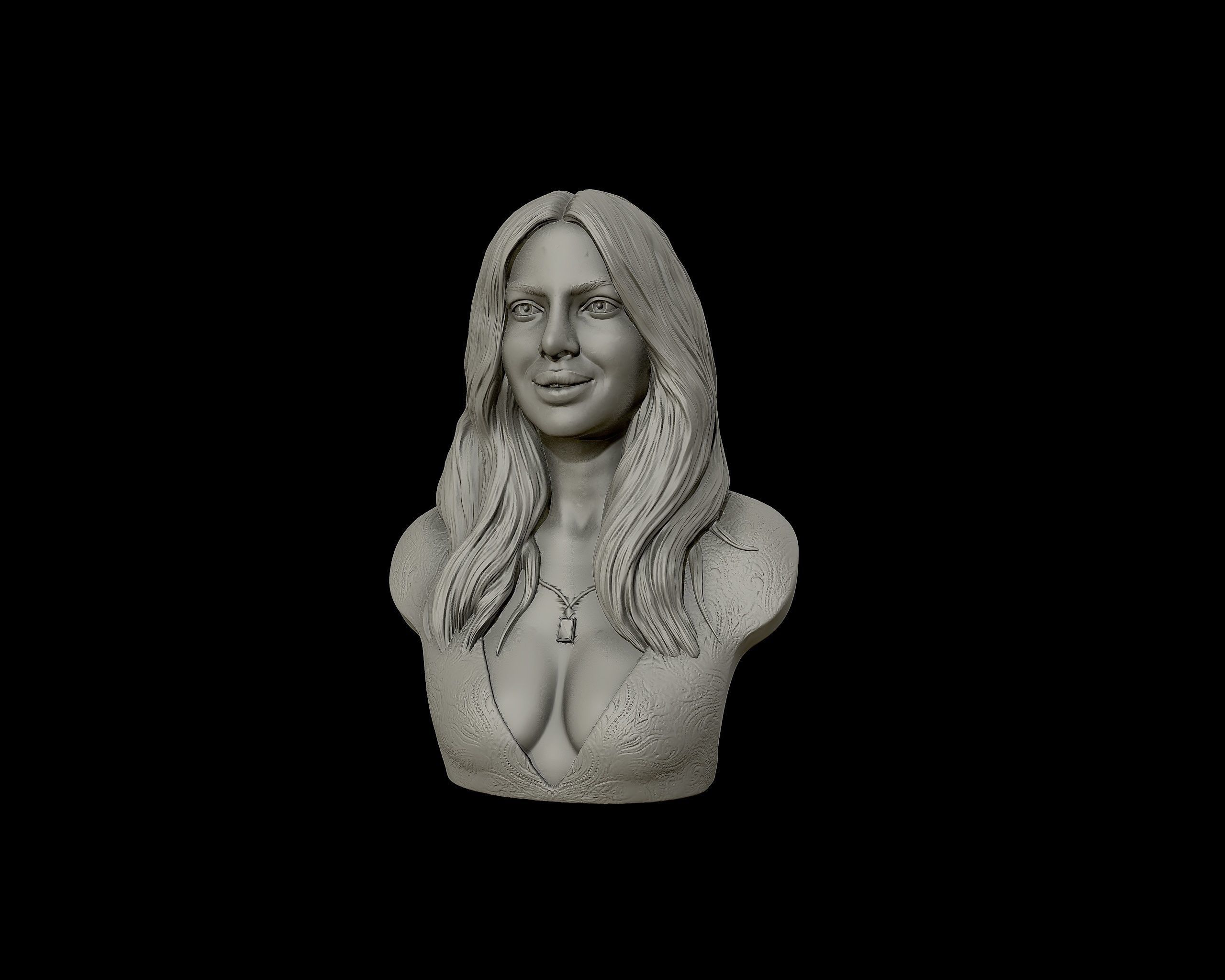 Priyanka Chopra 3D Portrait Sculpture 3D print model_22
