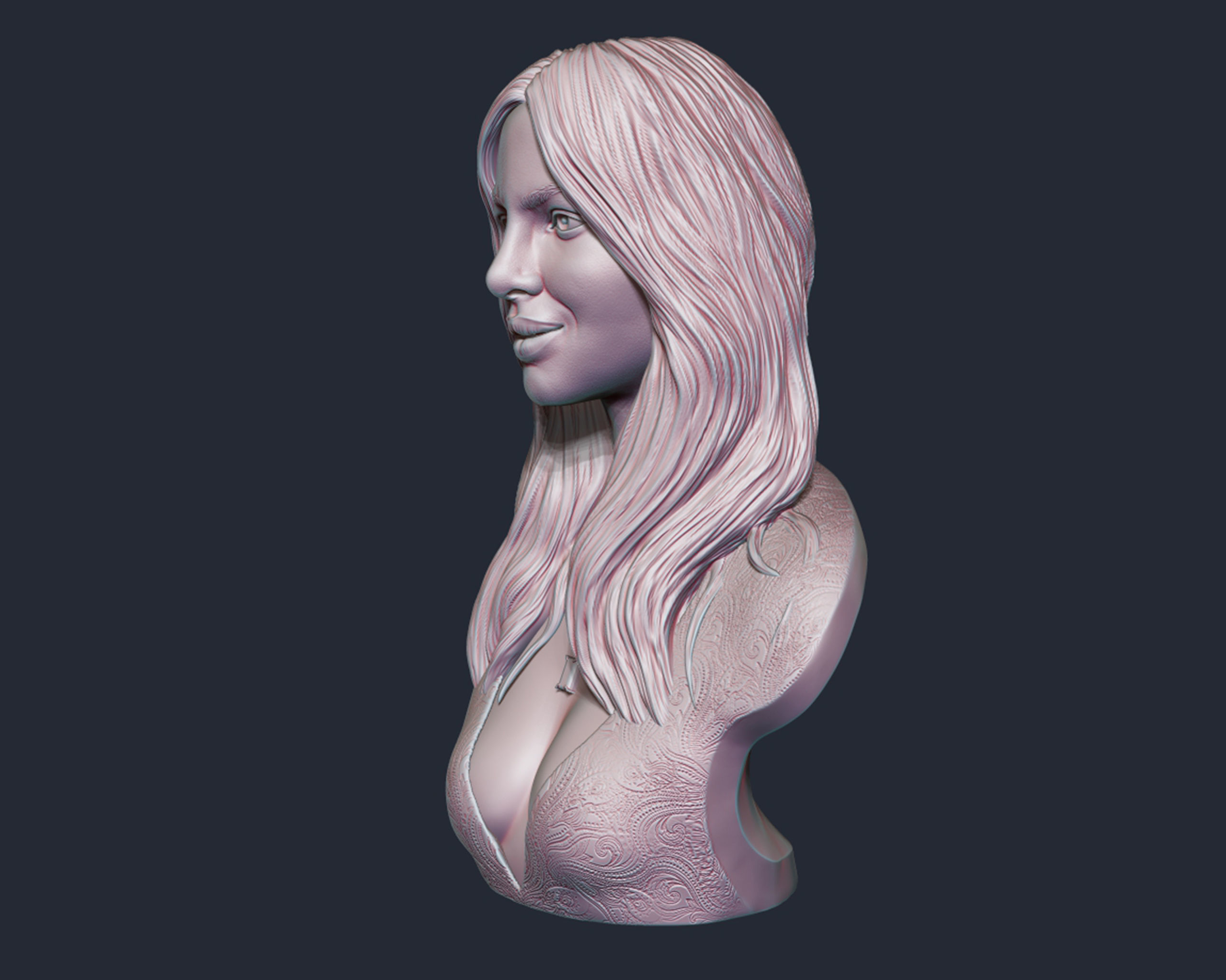 Priyanka Chopra 3D Portrait Sculpture 3D print model_14