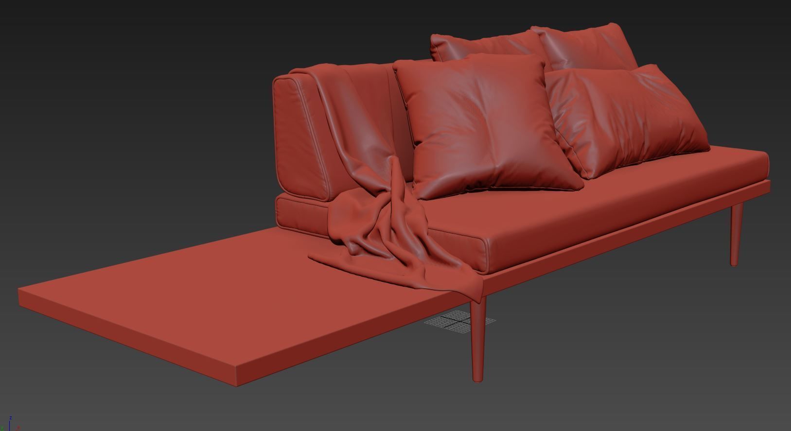 Daybed sectional by Casara Modern 3D model_14