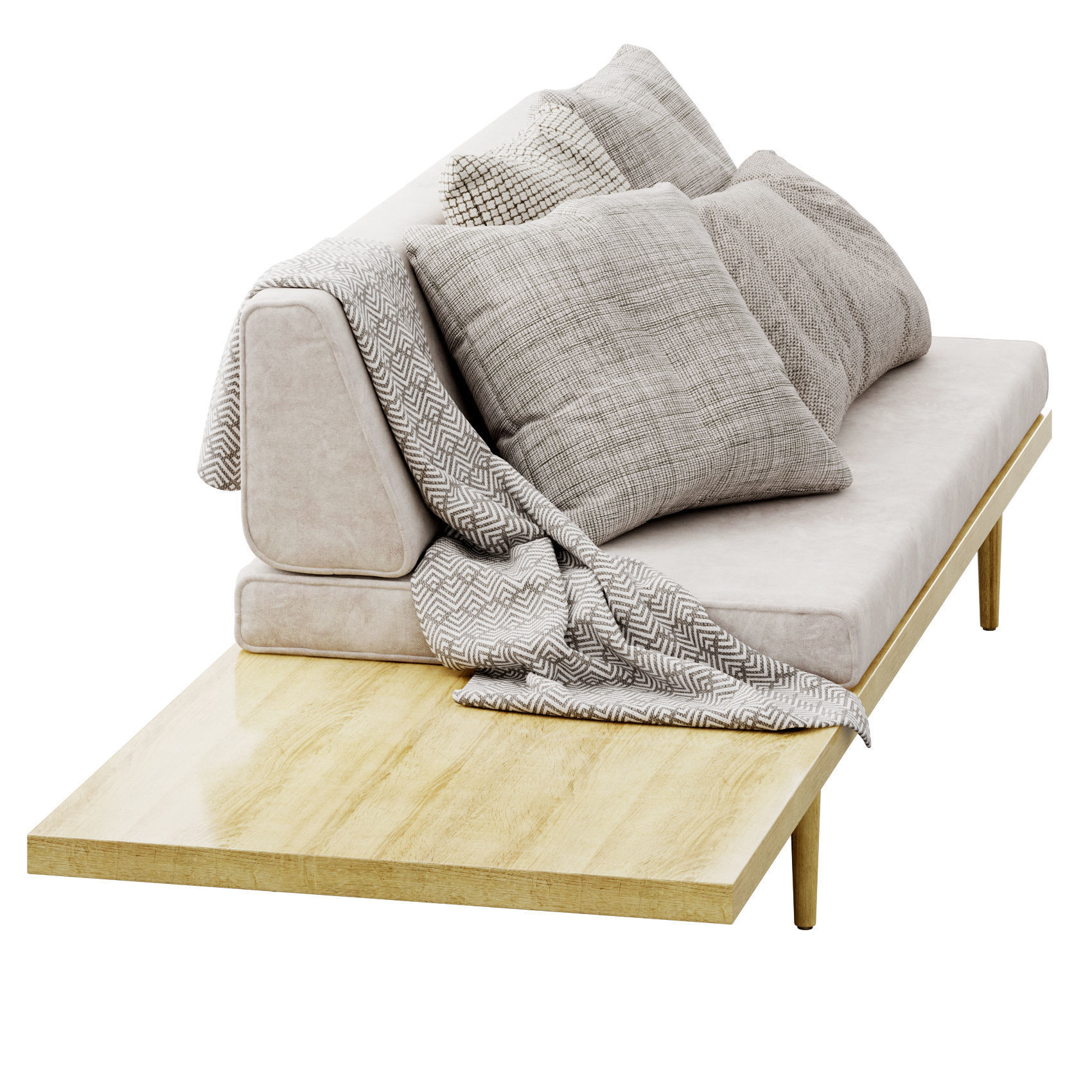 Daybed sectional by Casara Modern 3D model_2