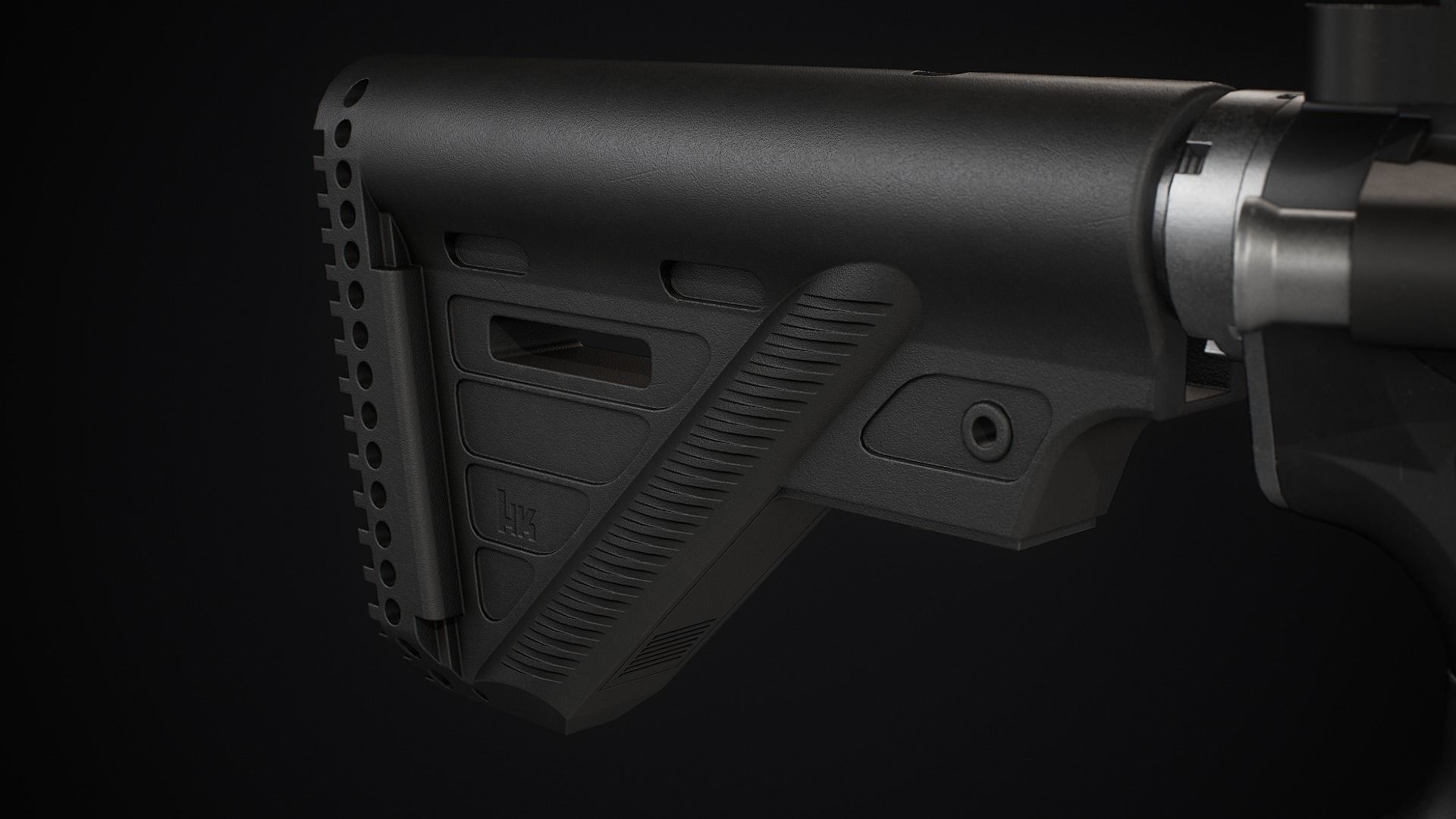 HK416 Modular Low-poly 3D model_8