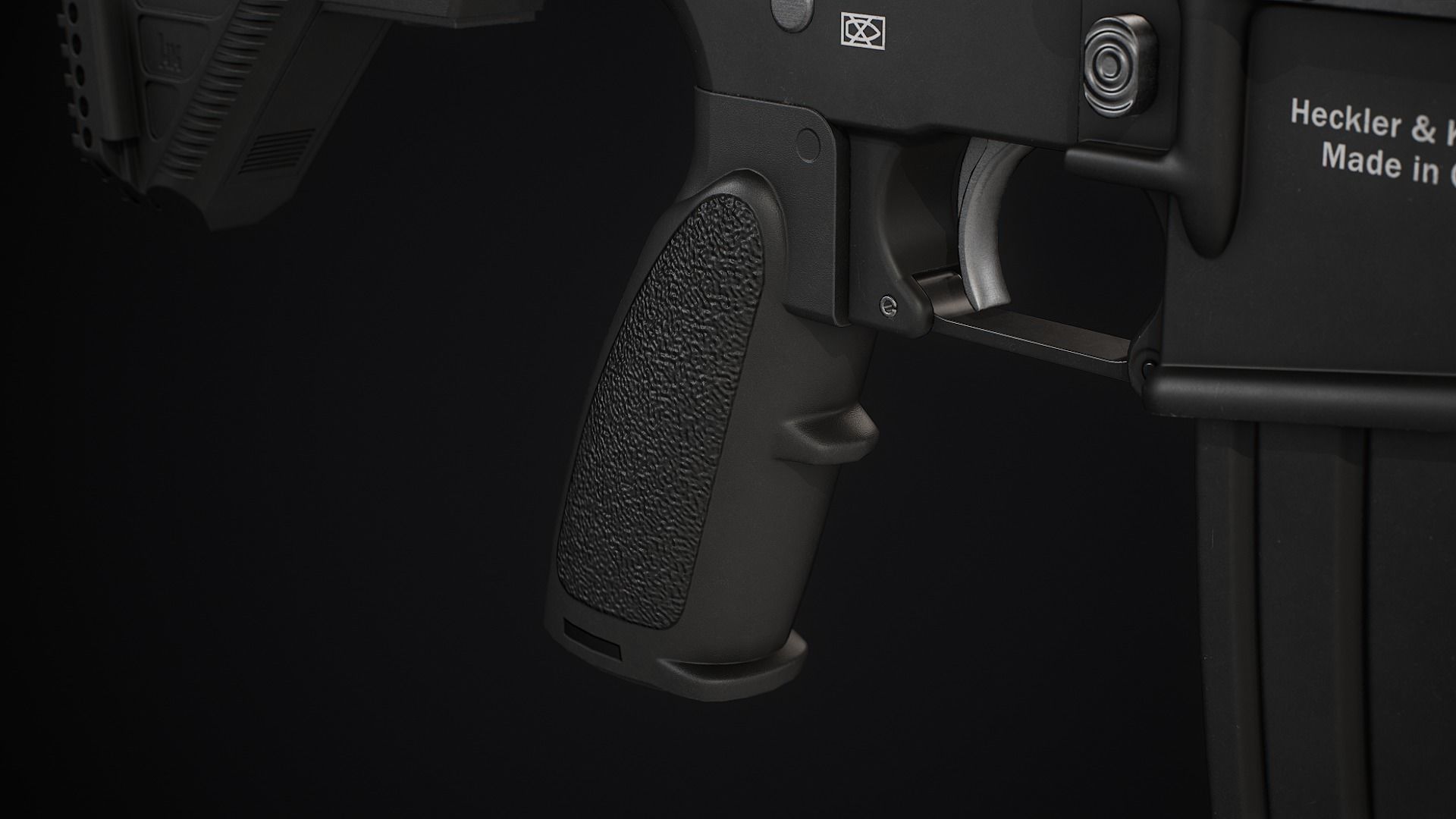 HK416 Modular Low-poly 3D model_7